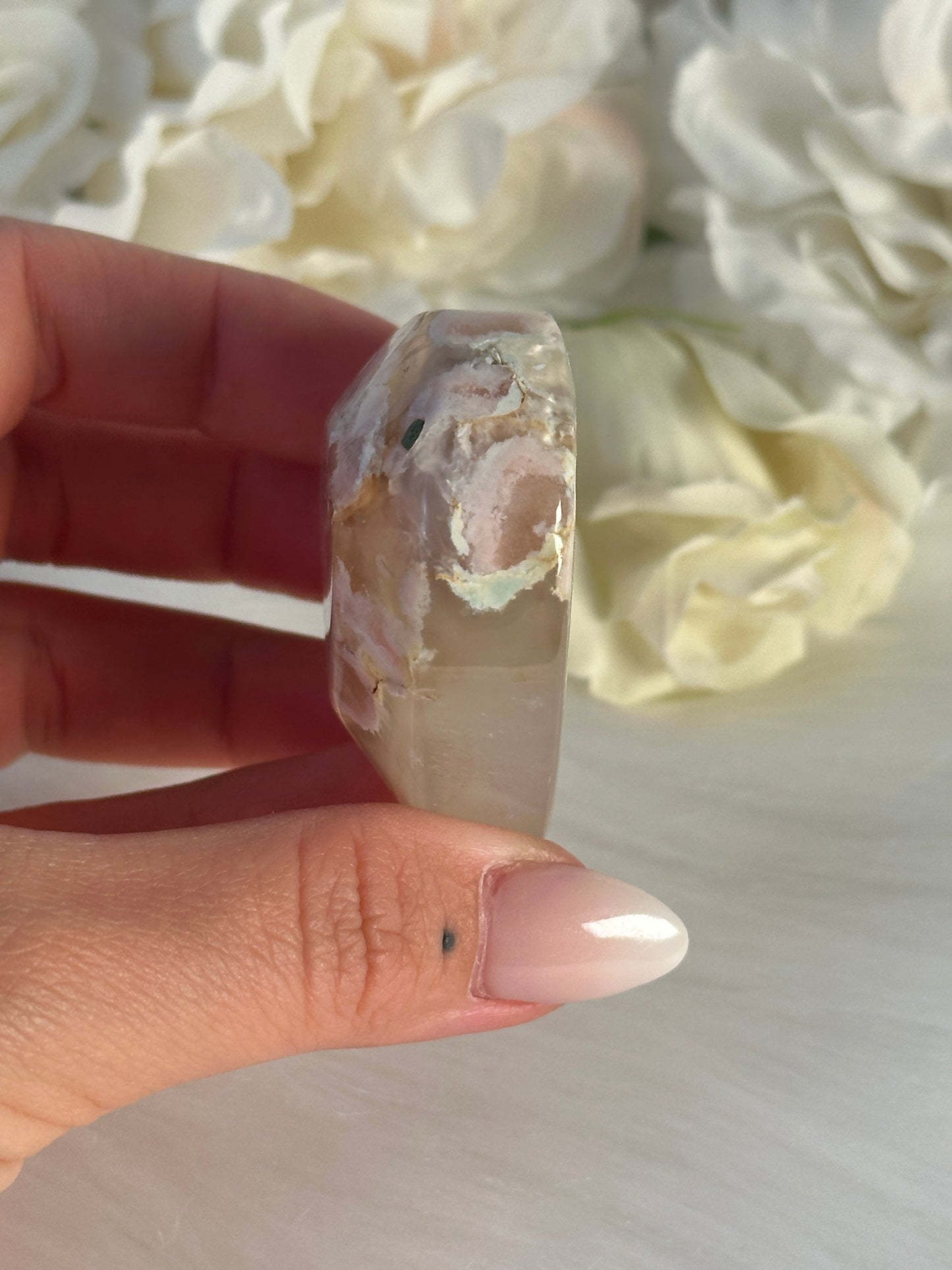 Blumenachat Herz Schale Z13
