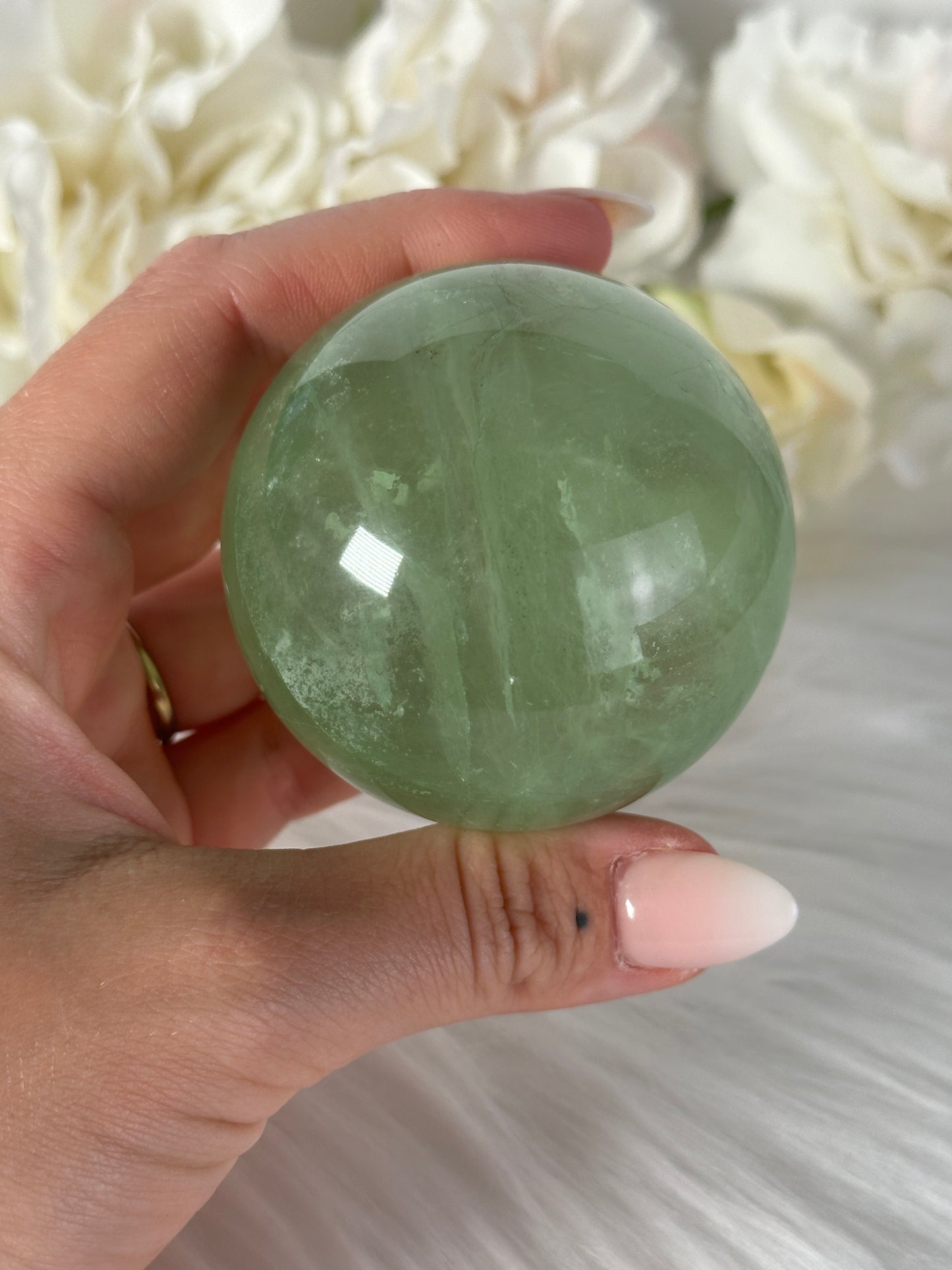 Grüne Fluorit Kugel F48