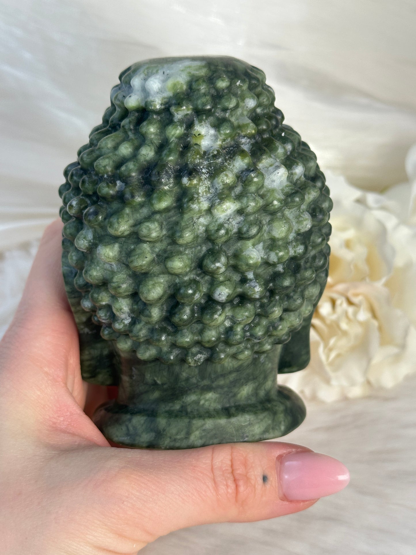 Grüner Jade Buddha Kopf Di65