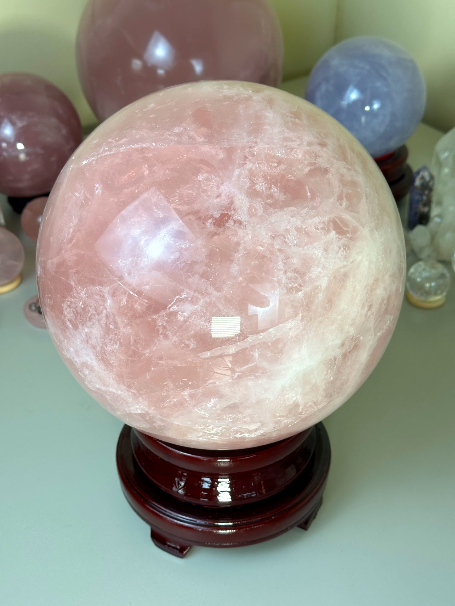 XXL 19,6 Kg Rosenquarz Kugel R888