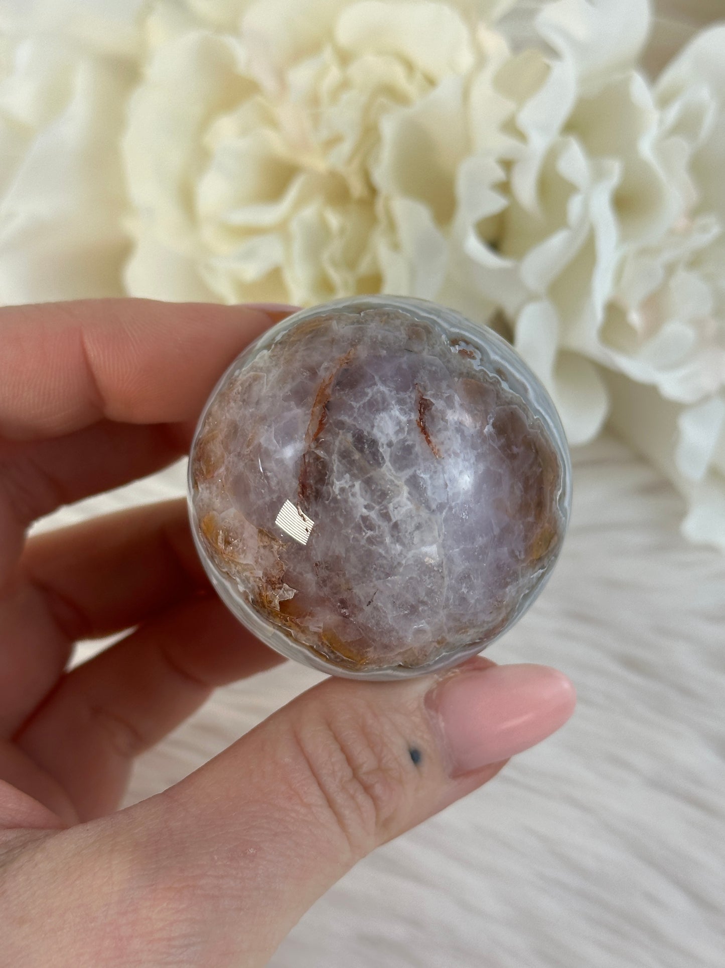 Amethyst x Achat Kugel U30,7