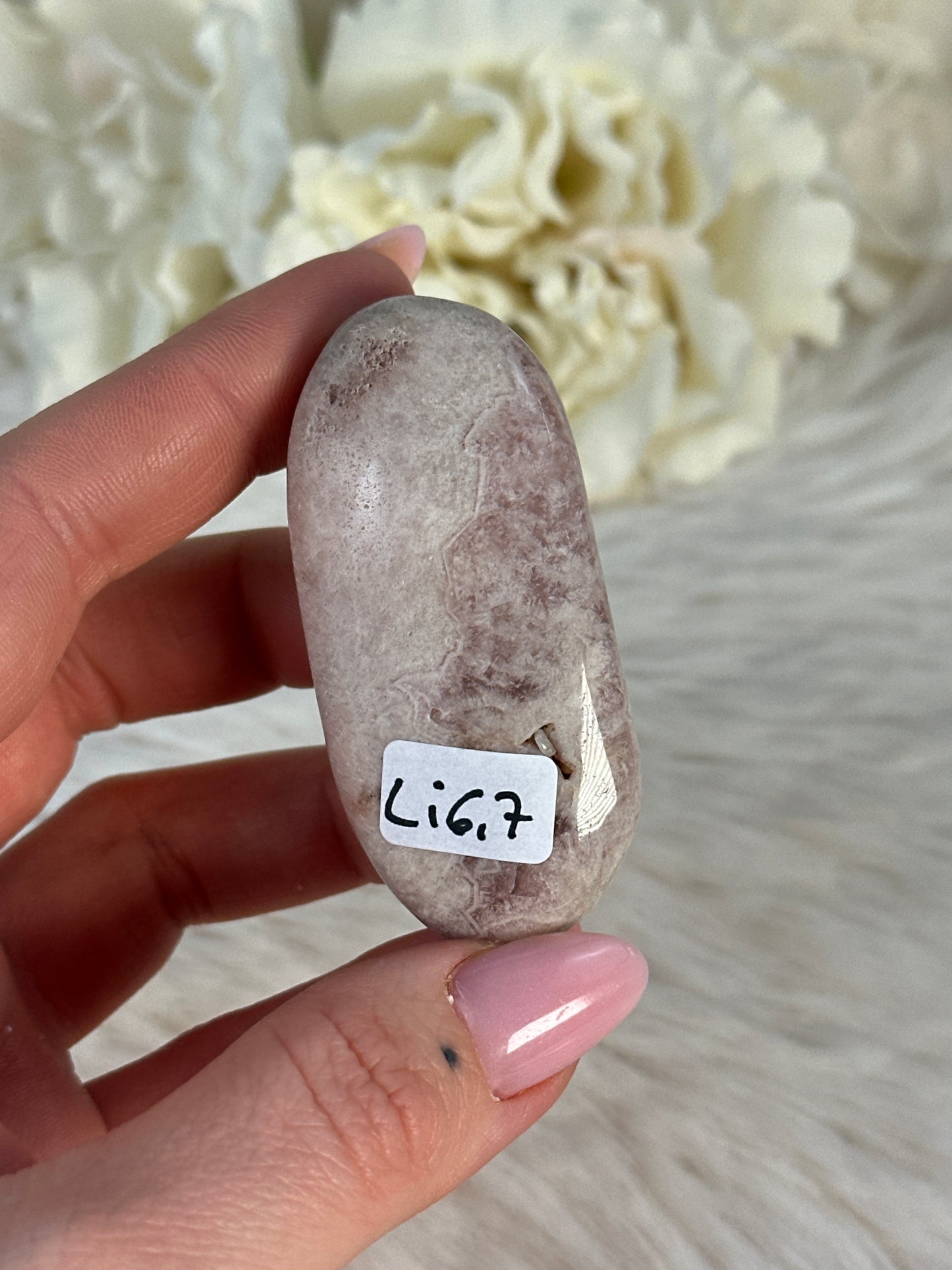 Pinker Amethyst x Blumenachat Handstein Li6,7