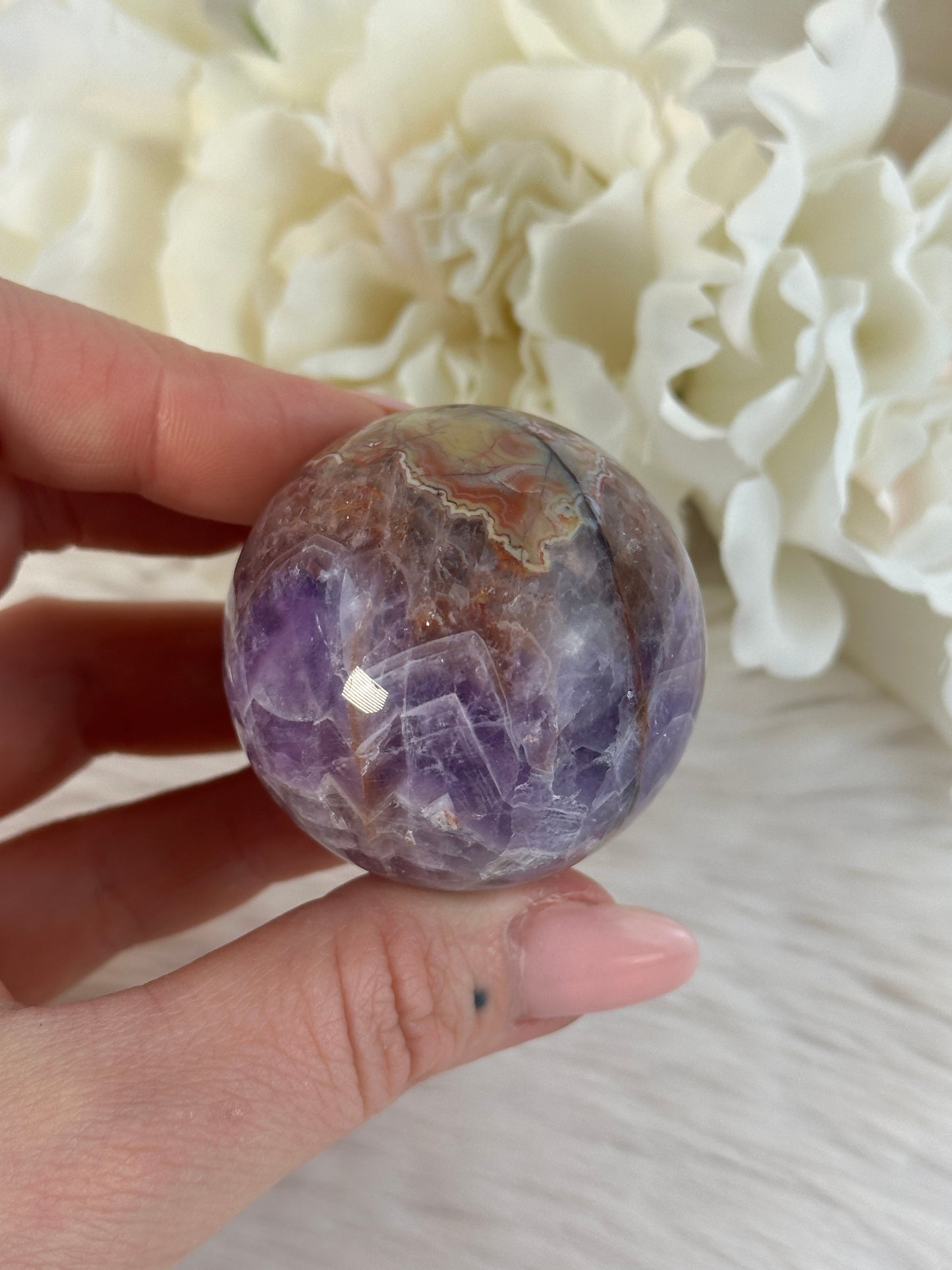 Amethyst x Achat Kugel V28,6