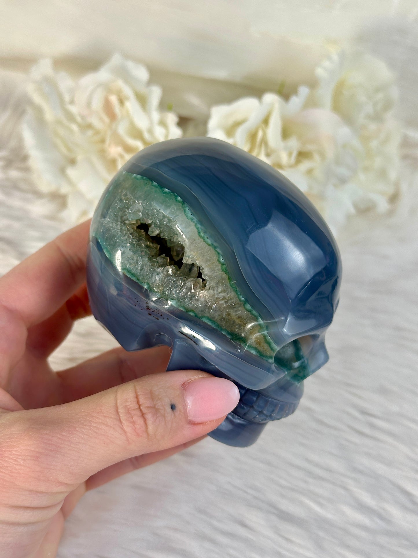 Druzy Achat Totenkopf ÄY78