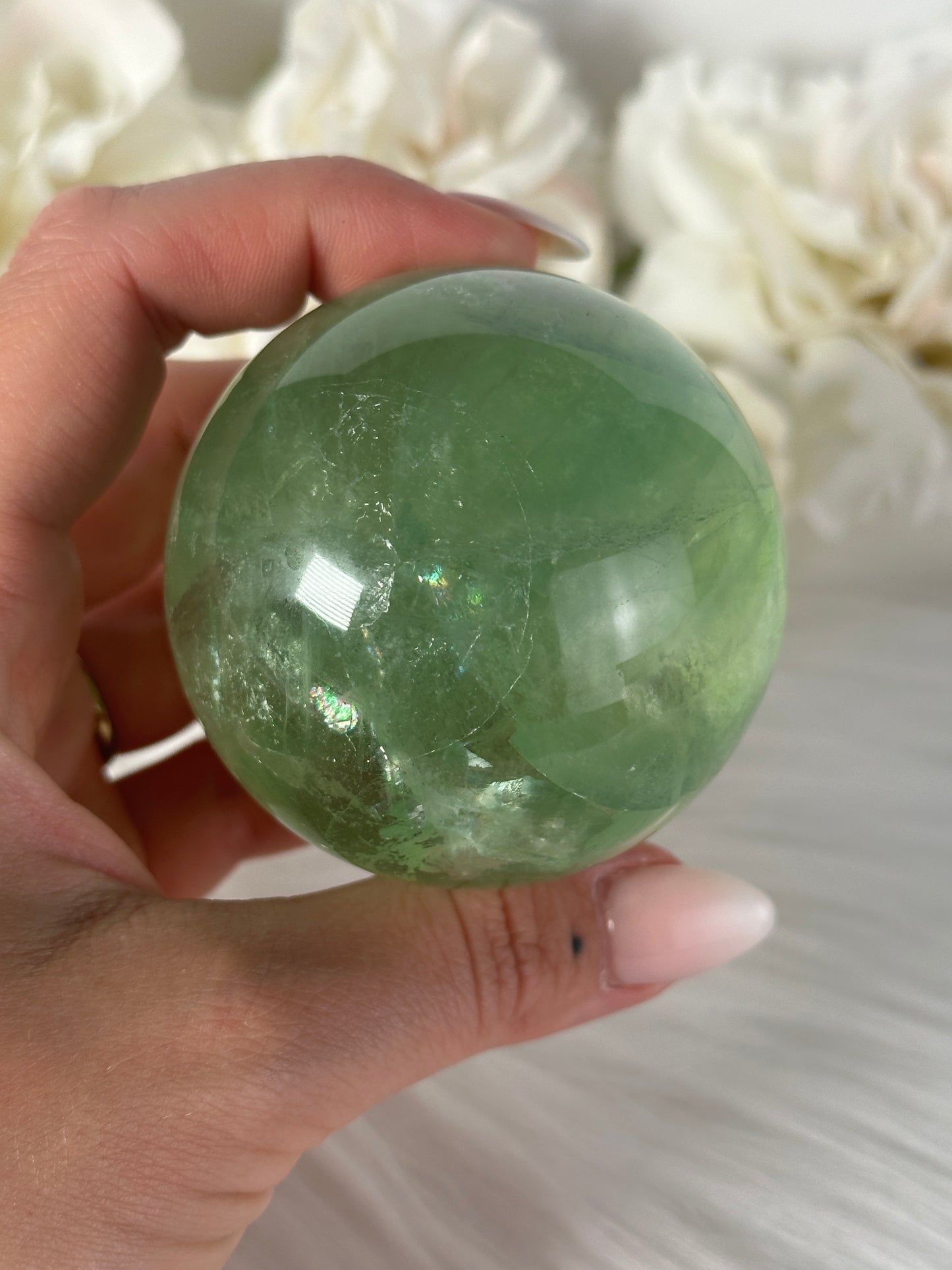Grüne Fluorit Kugel LC49
