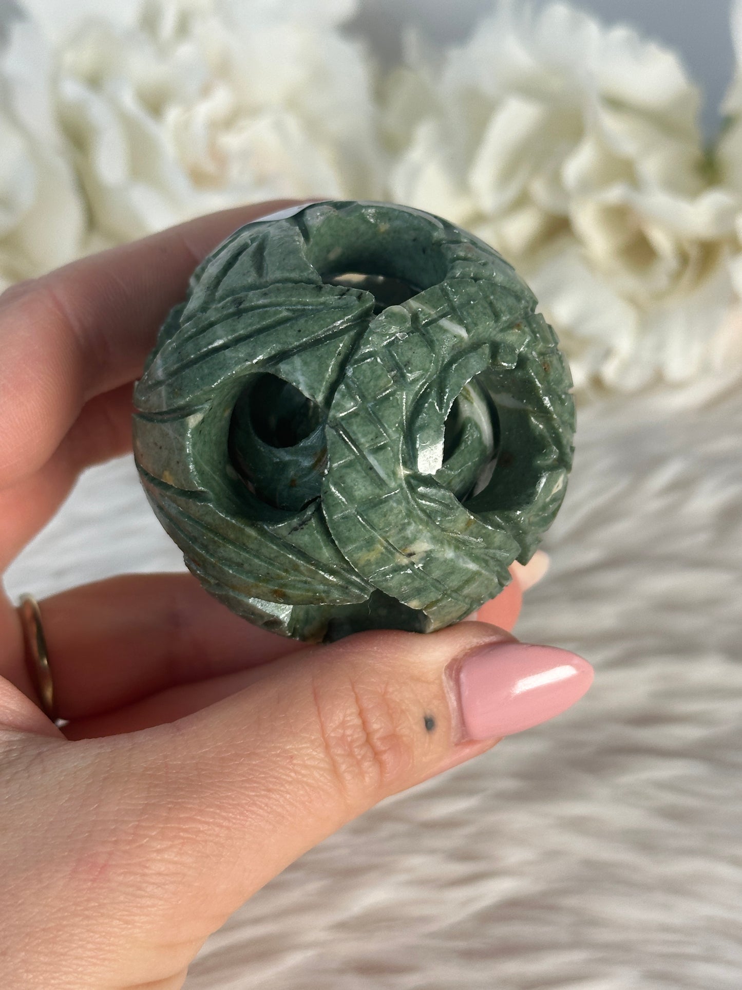 Grüne Jade Honeymoon Kugel X39,5