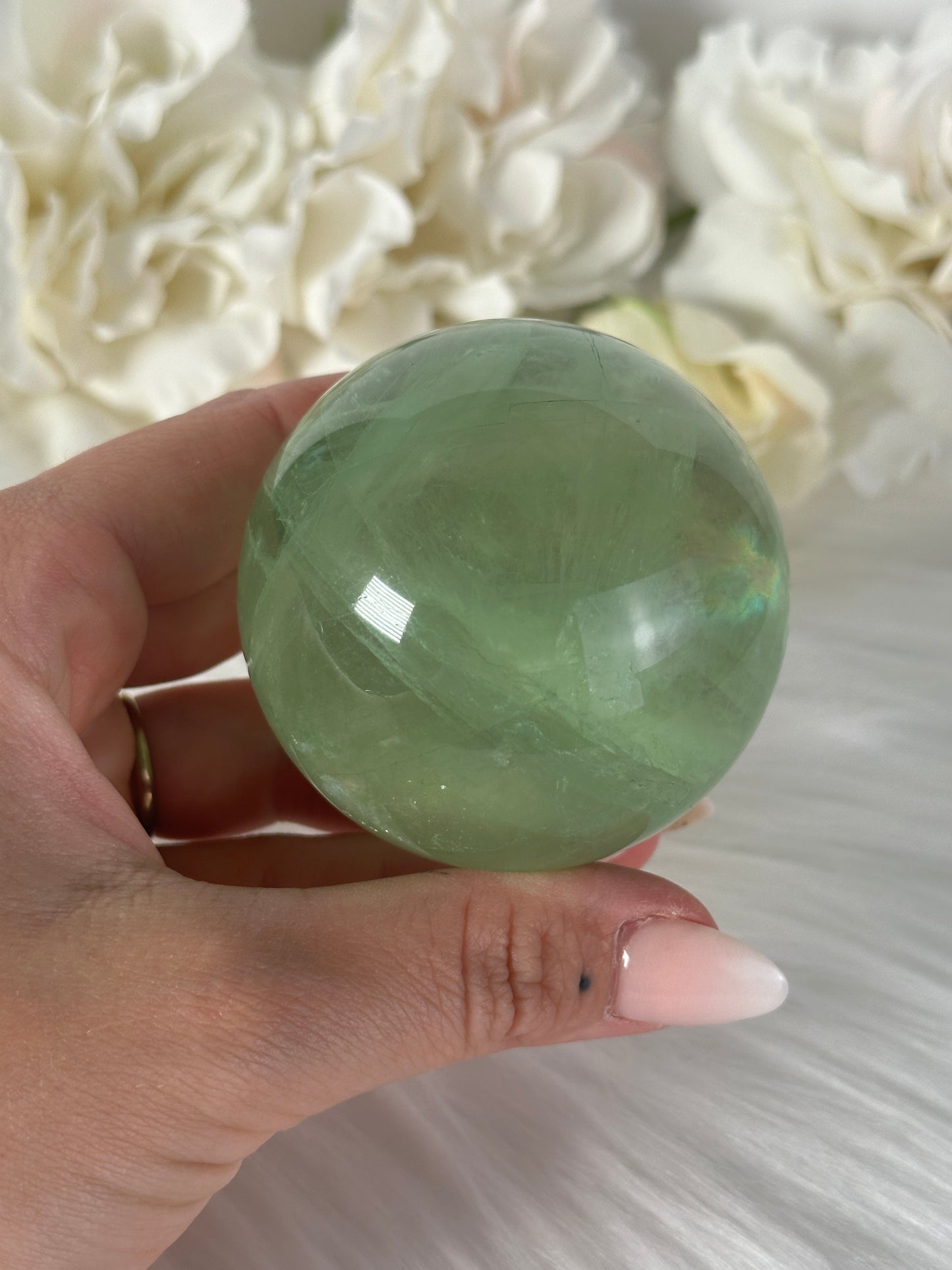 Grüne Fluorit Kugel F48