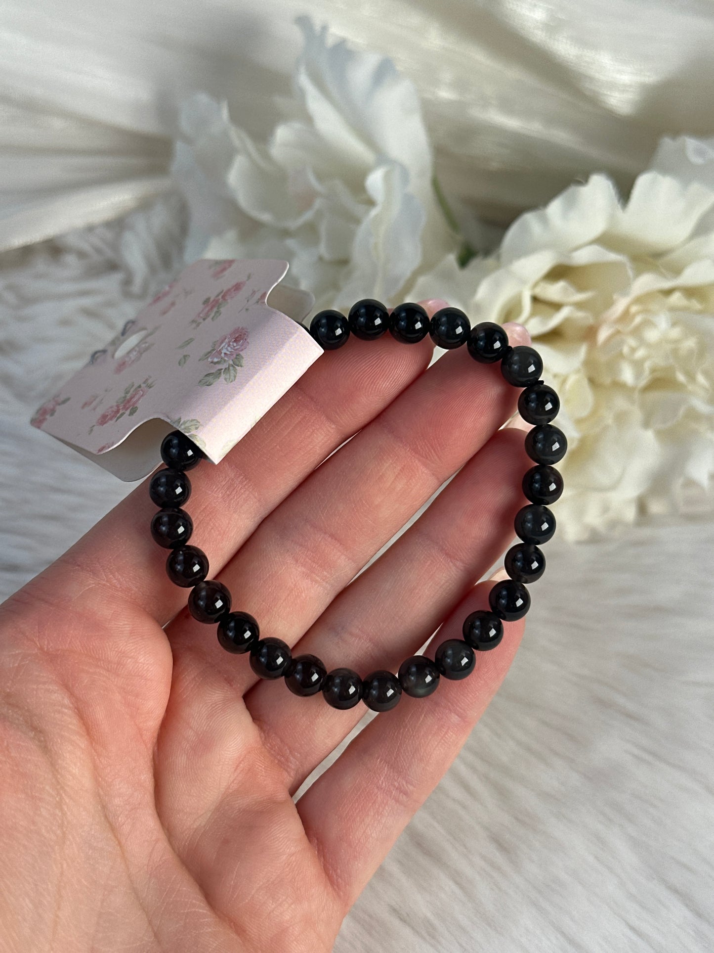 Ice Obsidian Armband 6mm ICE12