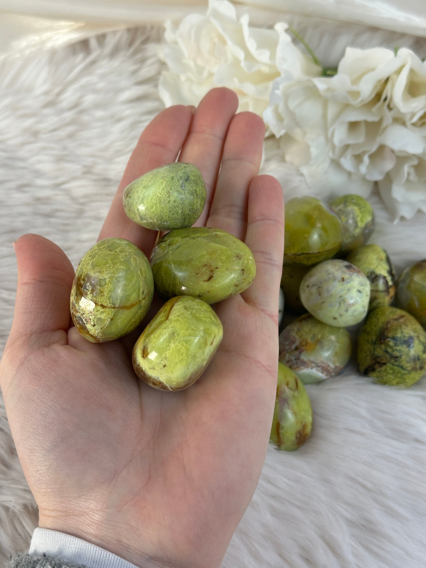 Grüner Opal Trommelstein VC3,5