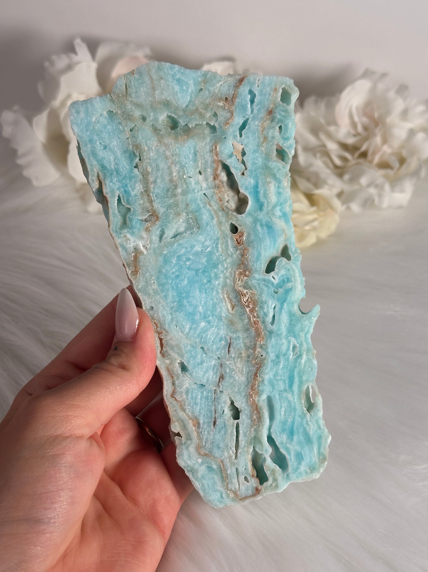 Blaue Calcit Platte LF35