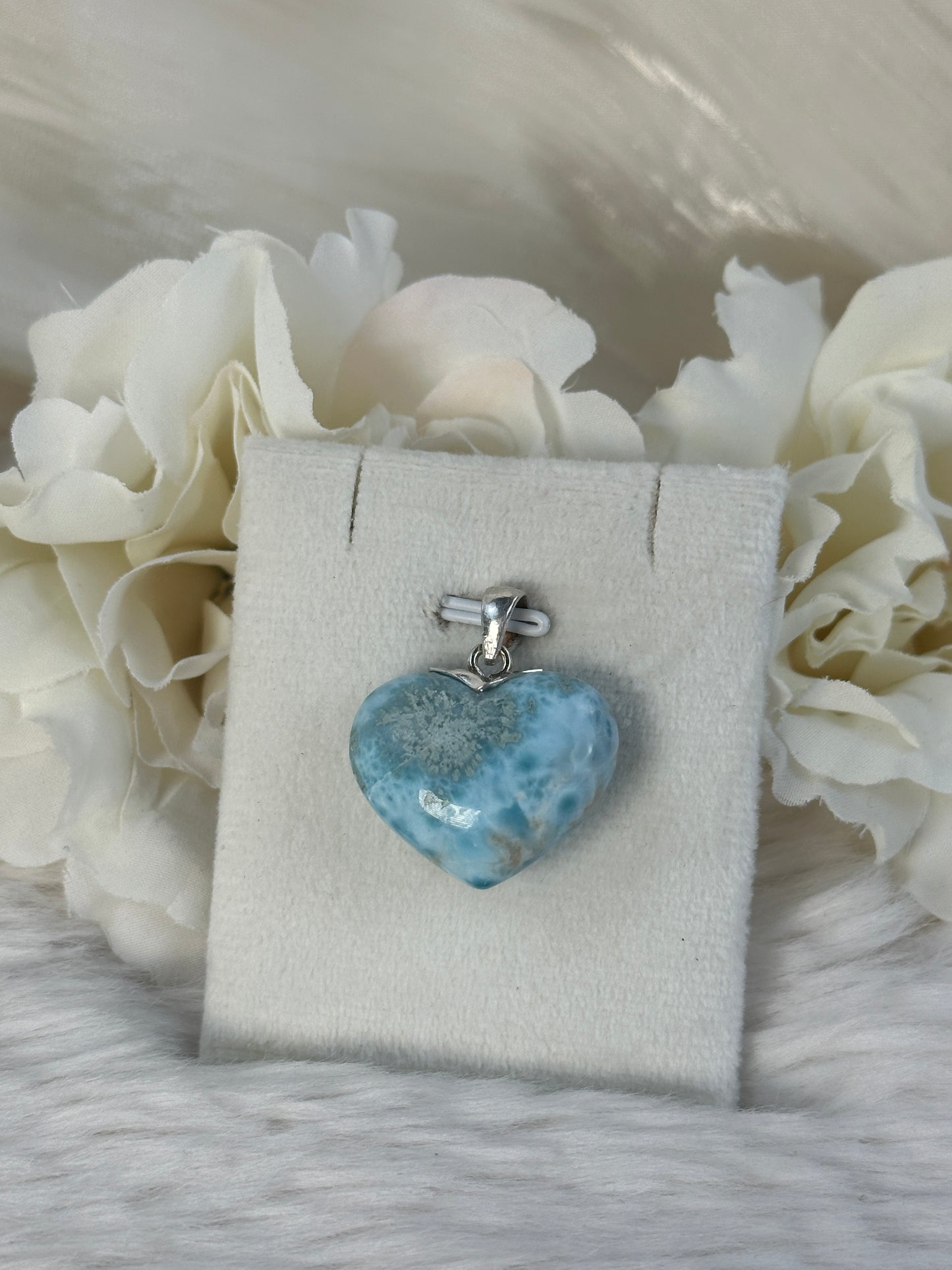 925 Silber Larimar Herz DV78