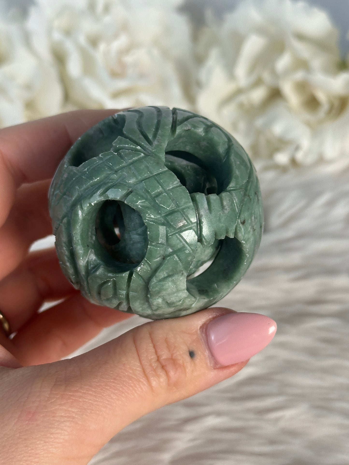 Grüne Jade Honeymoon Kugel F39,5