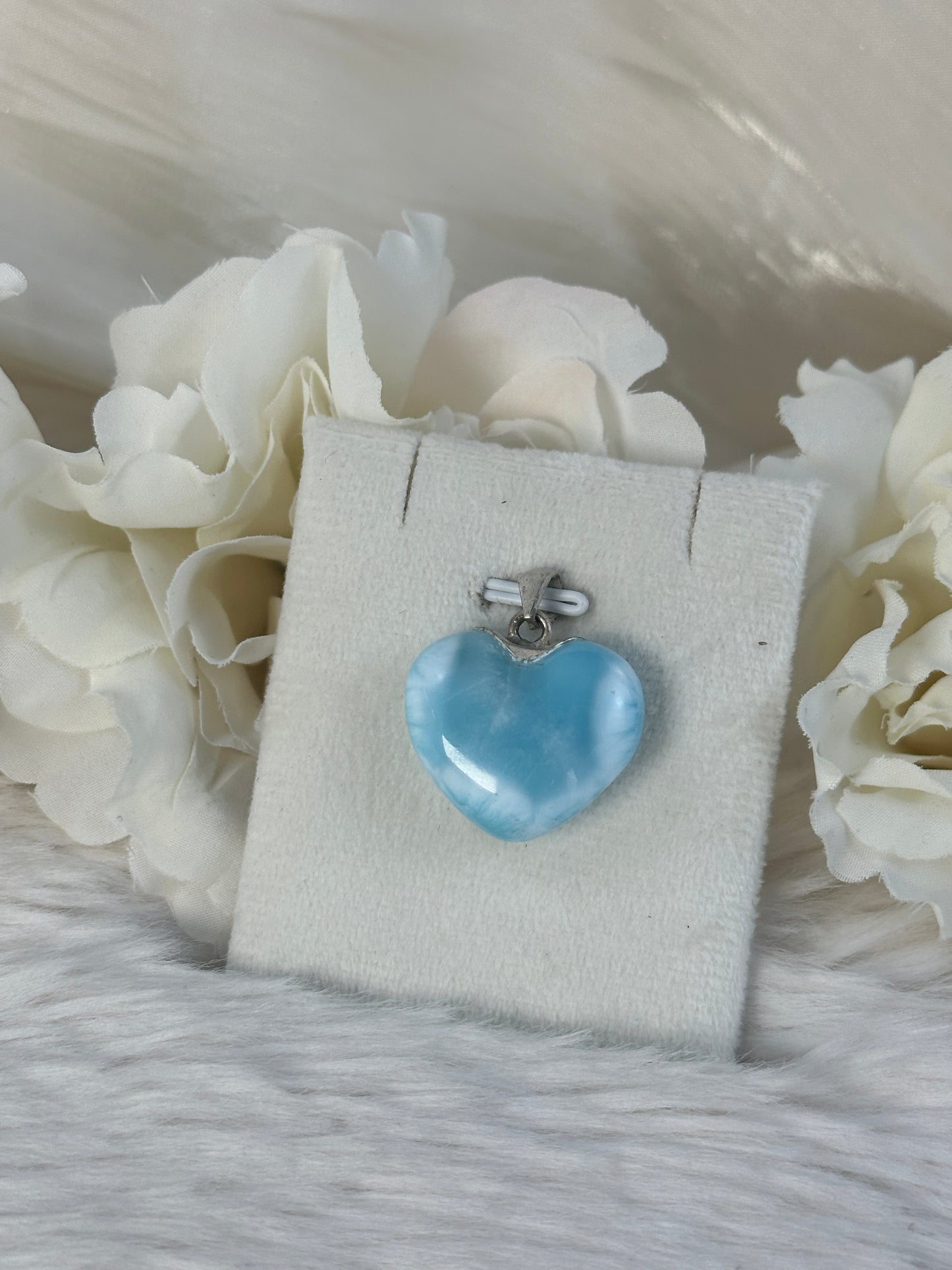 925 Silber Larimar Herz GV78