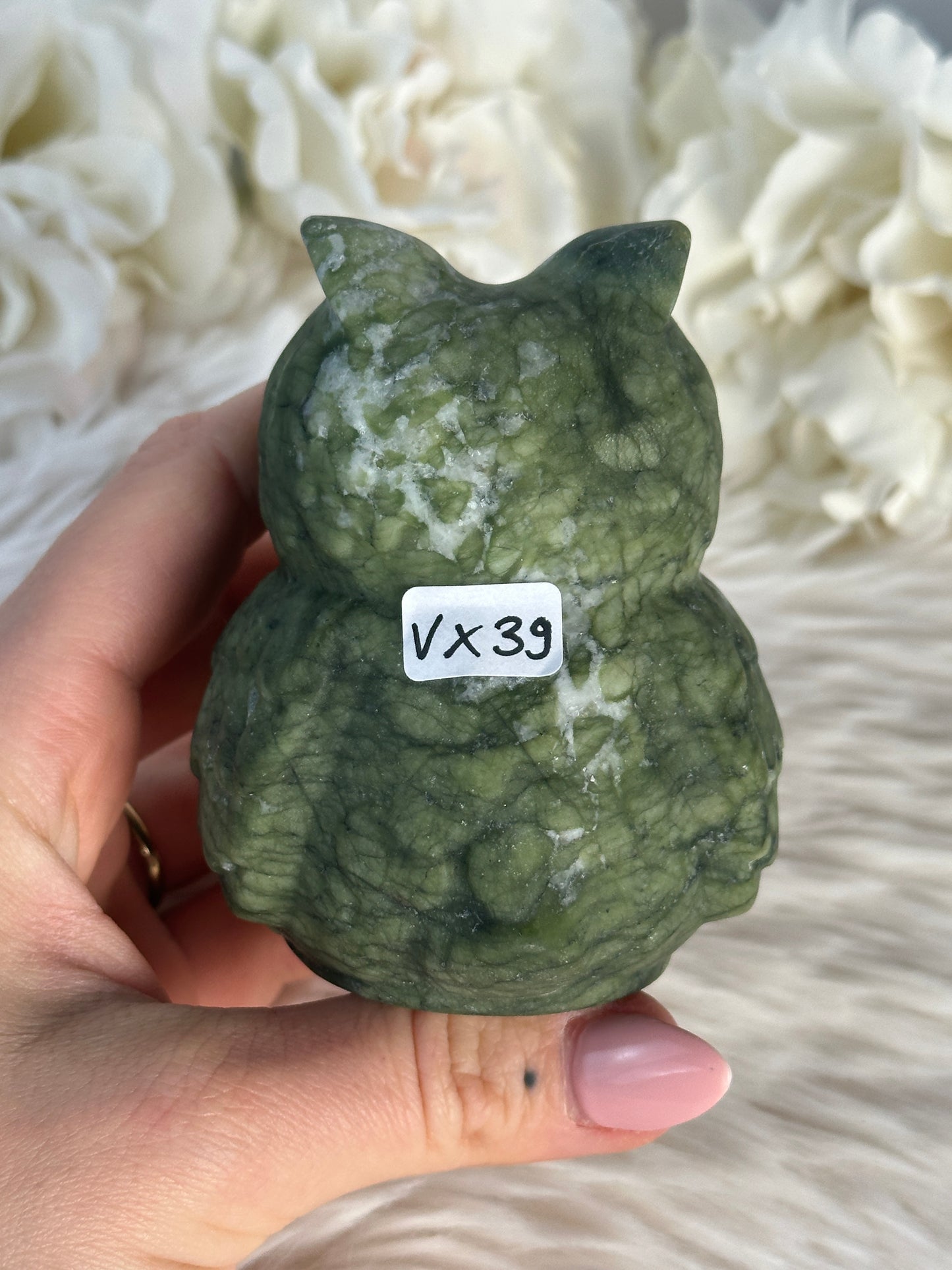 Grüne Jade Eule VX39