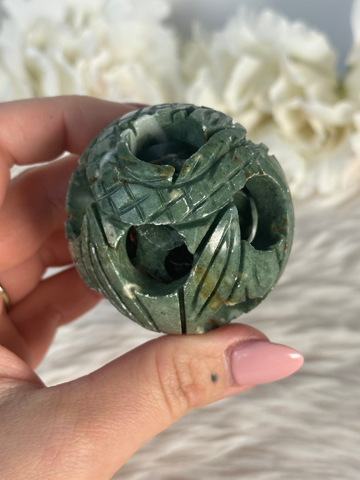 Grüne Jade Honeymoon Kugel X39,5
