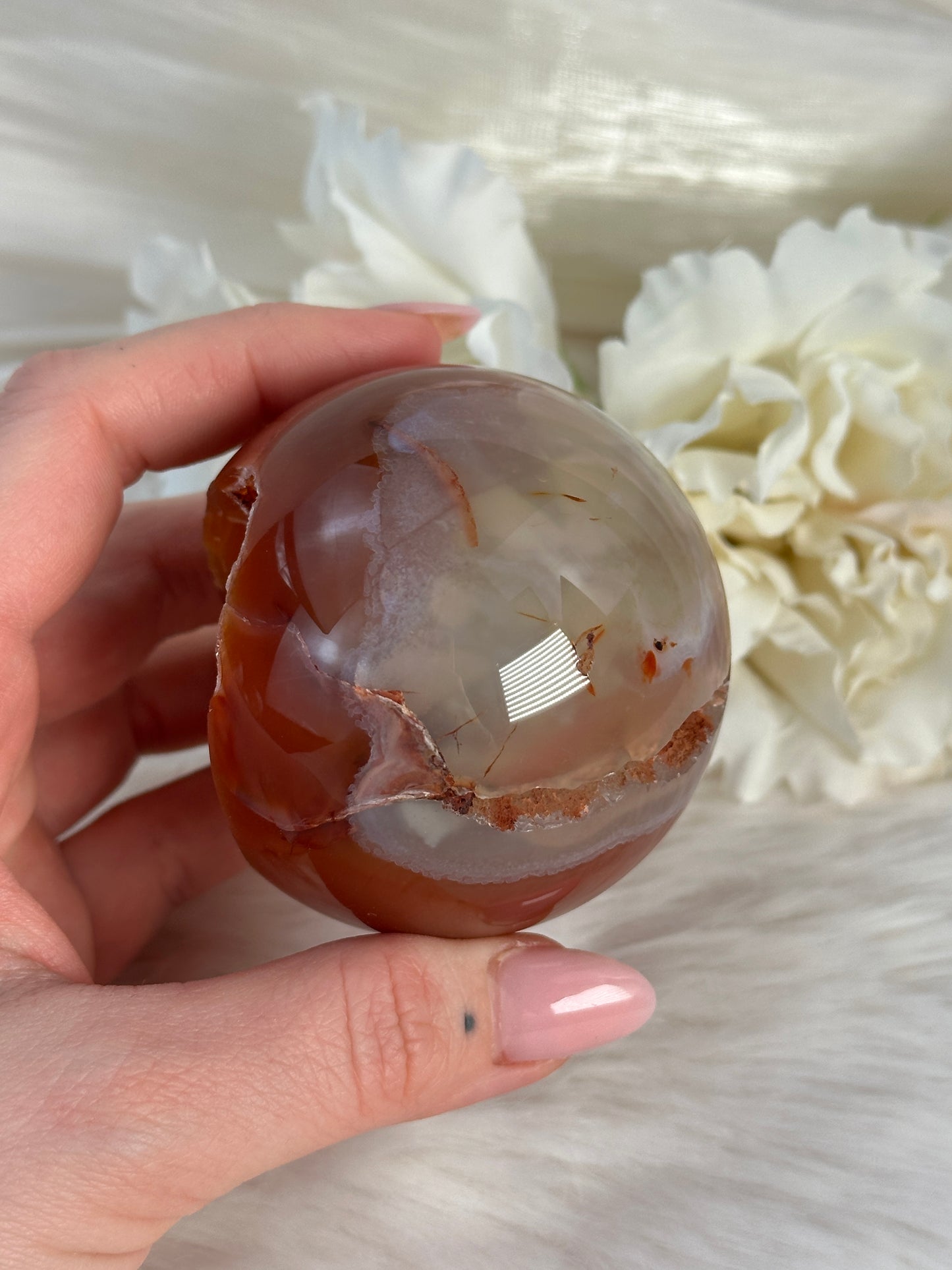 Druzy Karneol Kugel M68,6