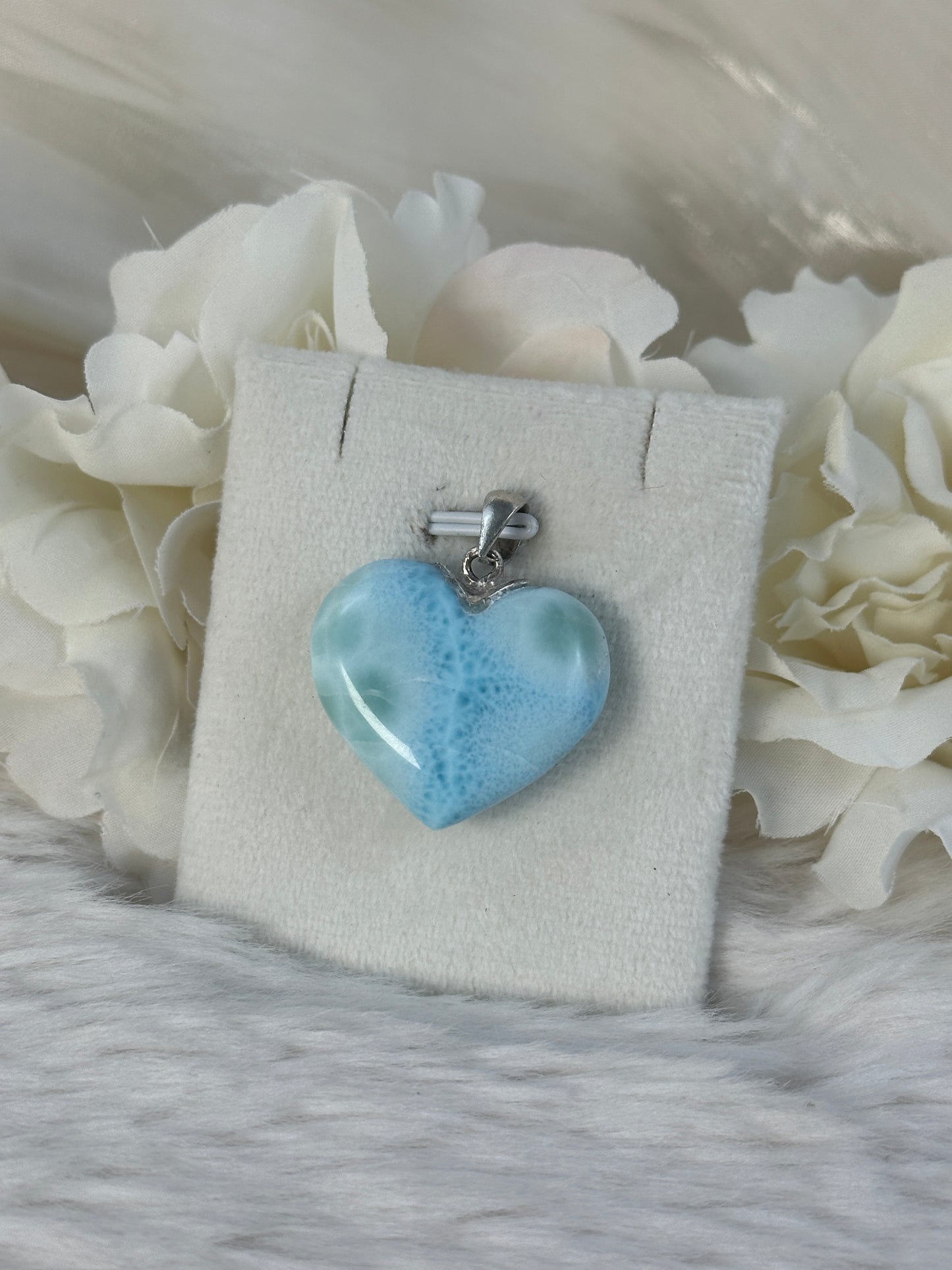 925 Silber Larimar Herz IV92
