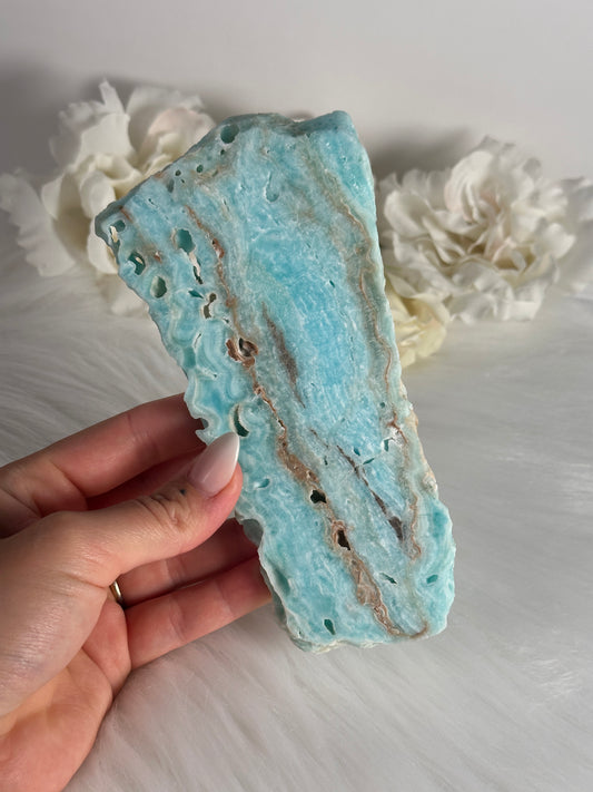 Blaue Calcit Platte LF35