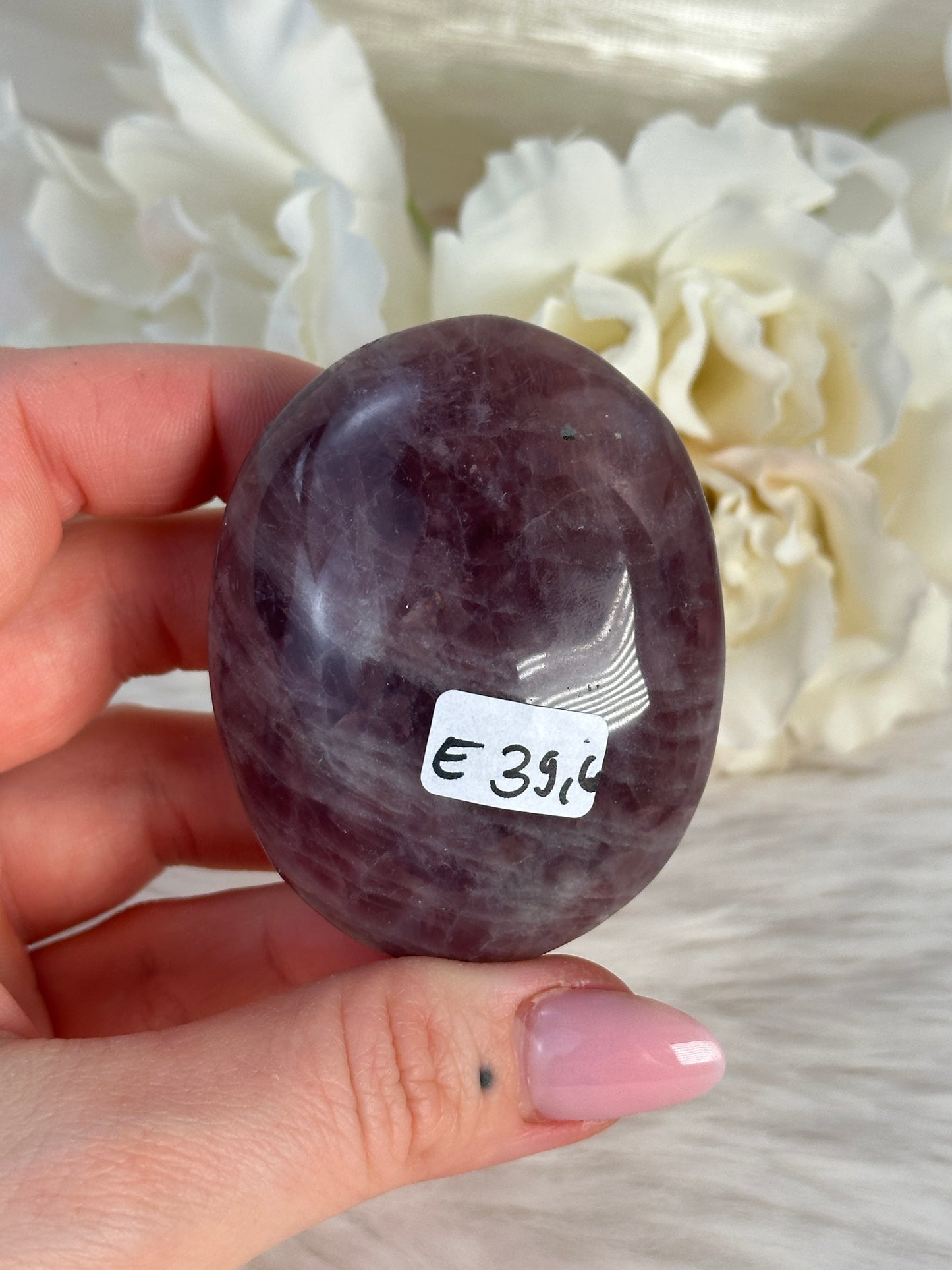 HQ Lavendel Rosenquarz Handsteine E39,6