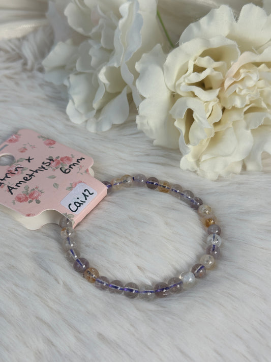 Citrin x Amethyst Armband 6mm CAi12