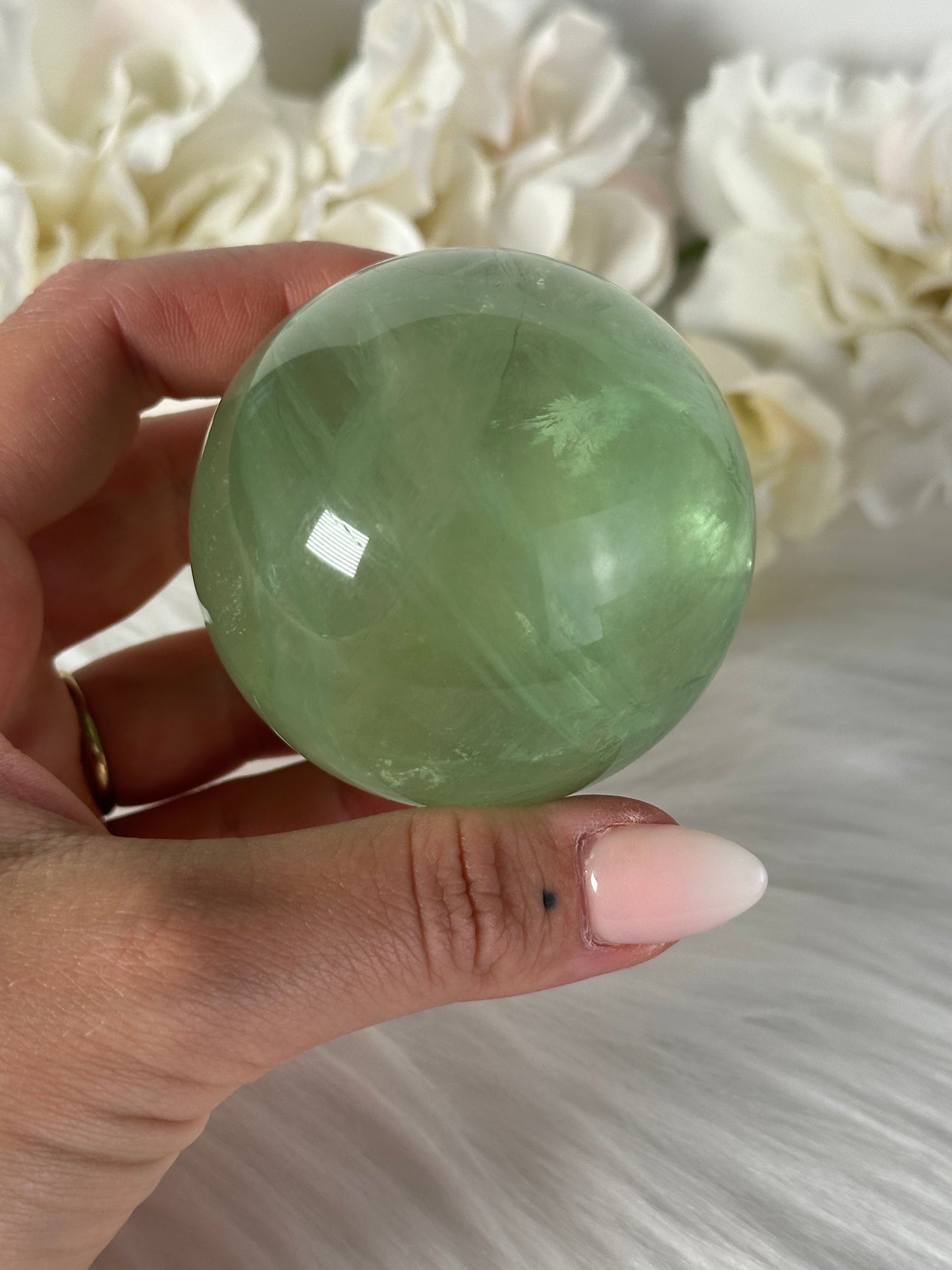 Grüne Fluorit Kugel F48