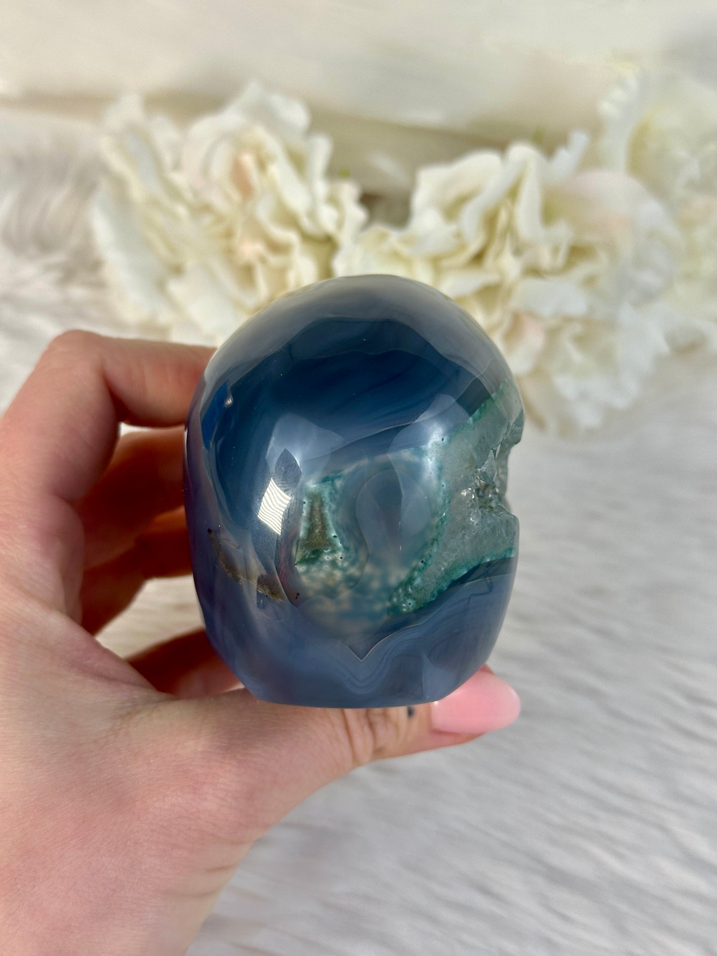 Druzy Achat Totenkopf ÄY78