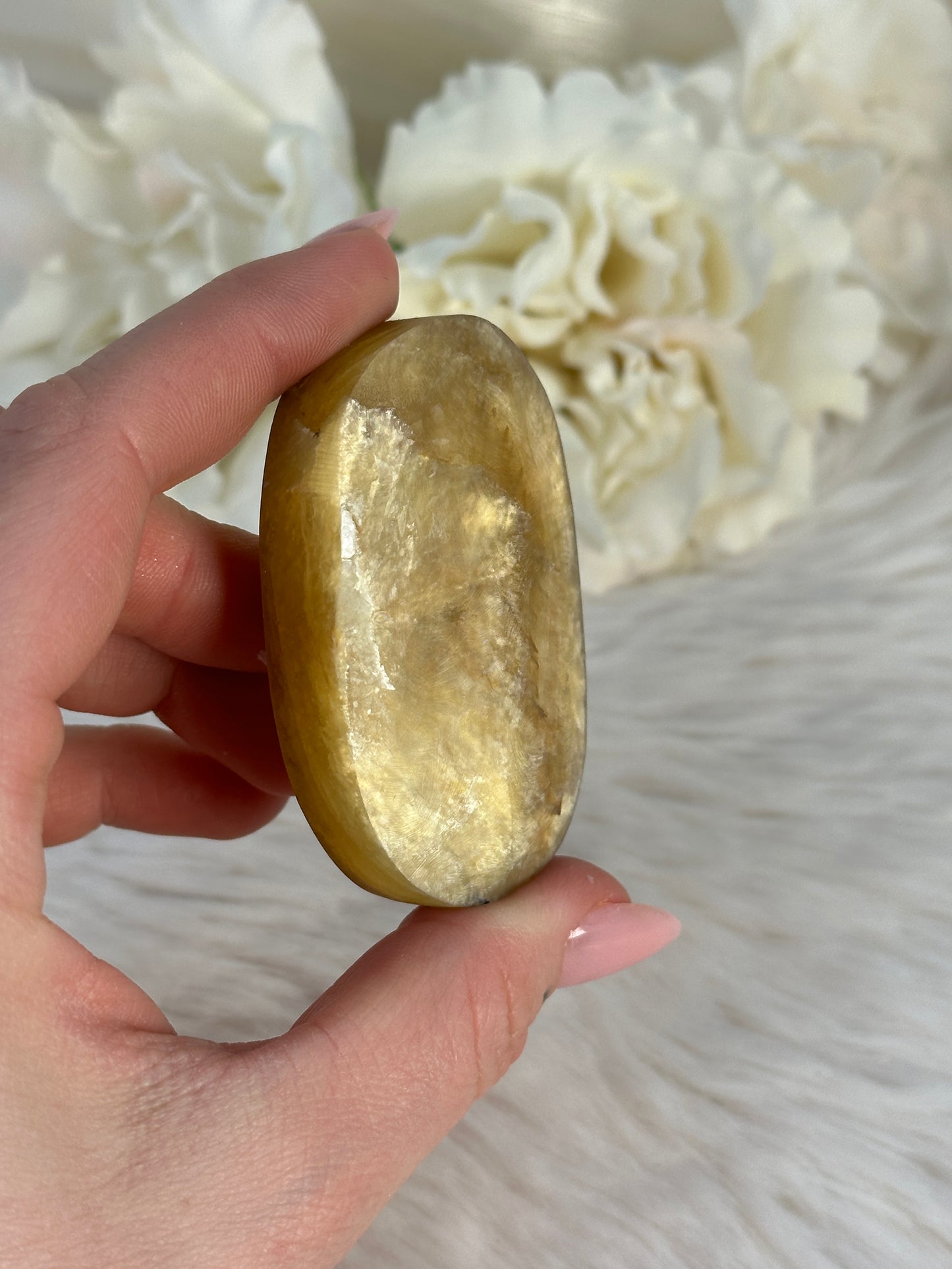Gelber Gem Lepidolith Handstein LU19