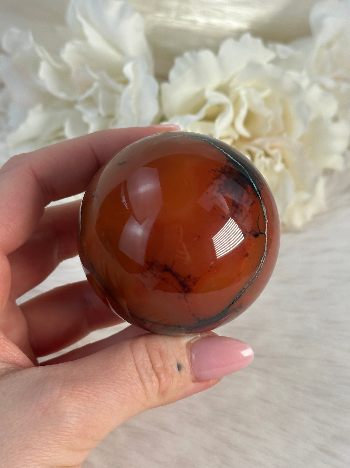 Druzy Sardonyx Achat Kugel O47,5
