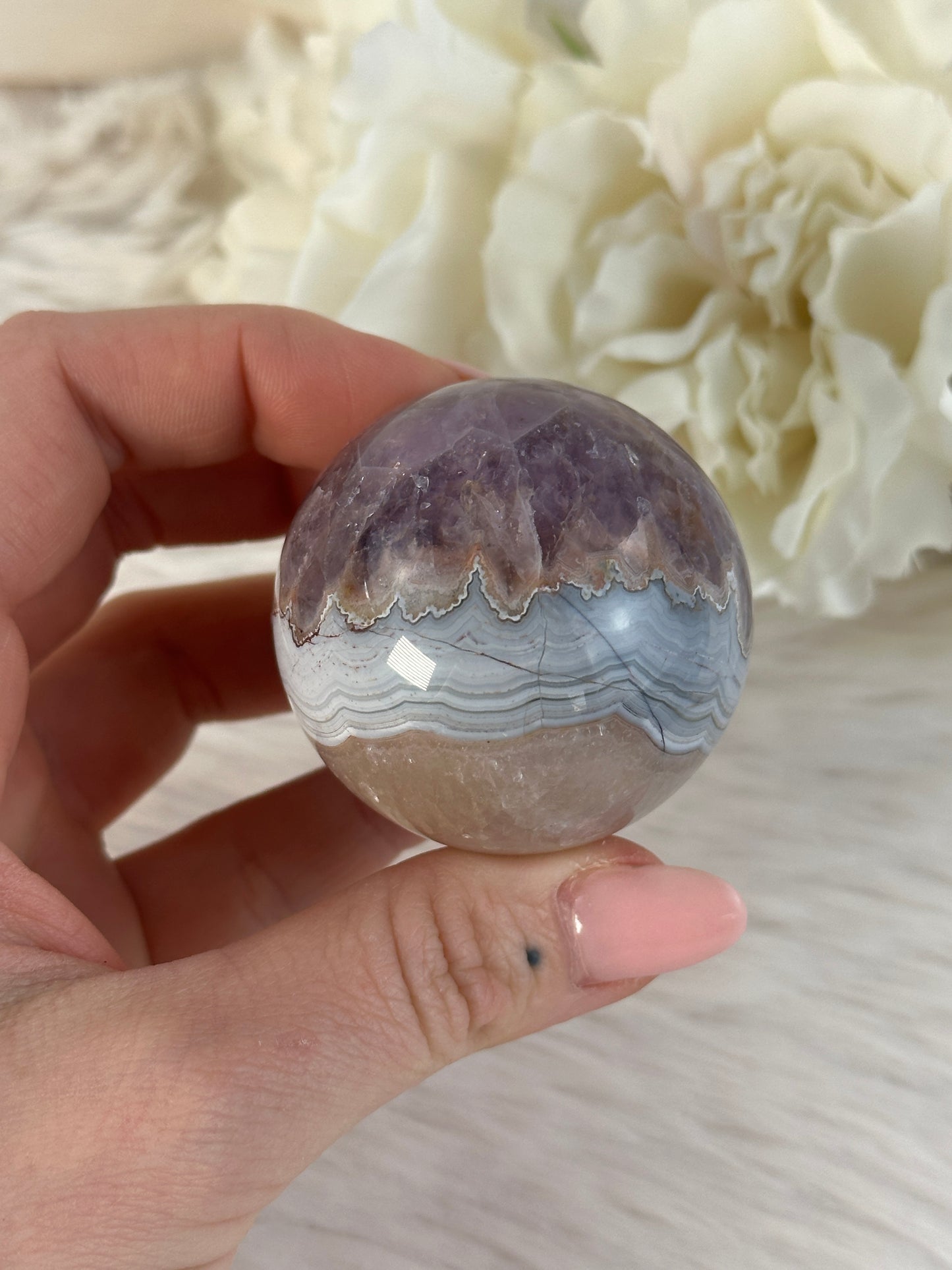 Amethyst x Achat Kugel KS34