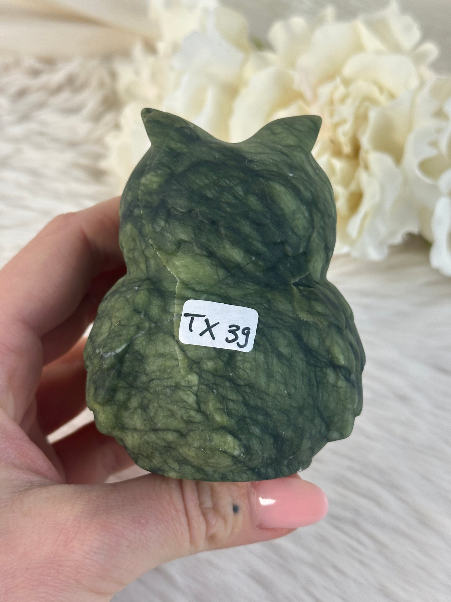 Grüne Jade Eule TX39