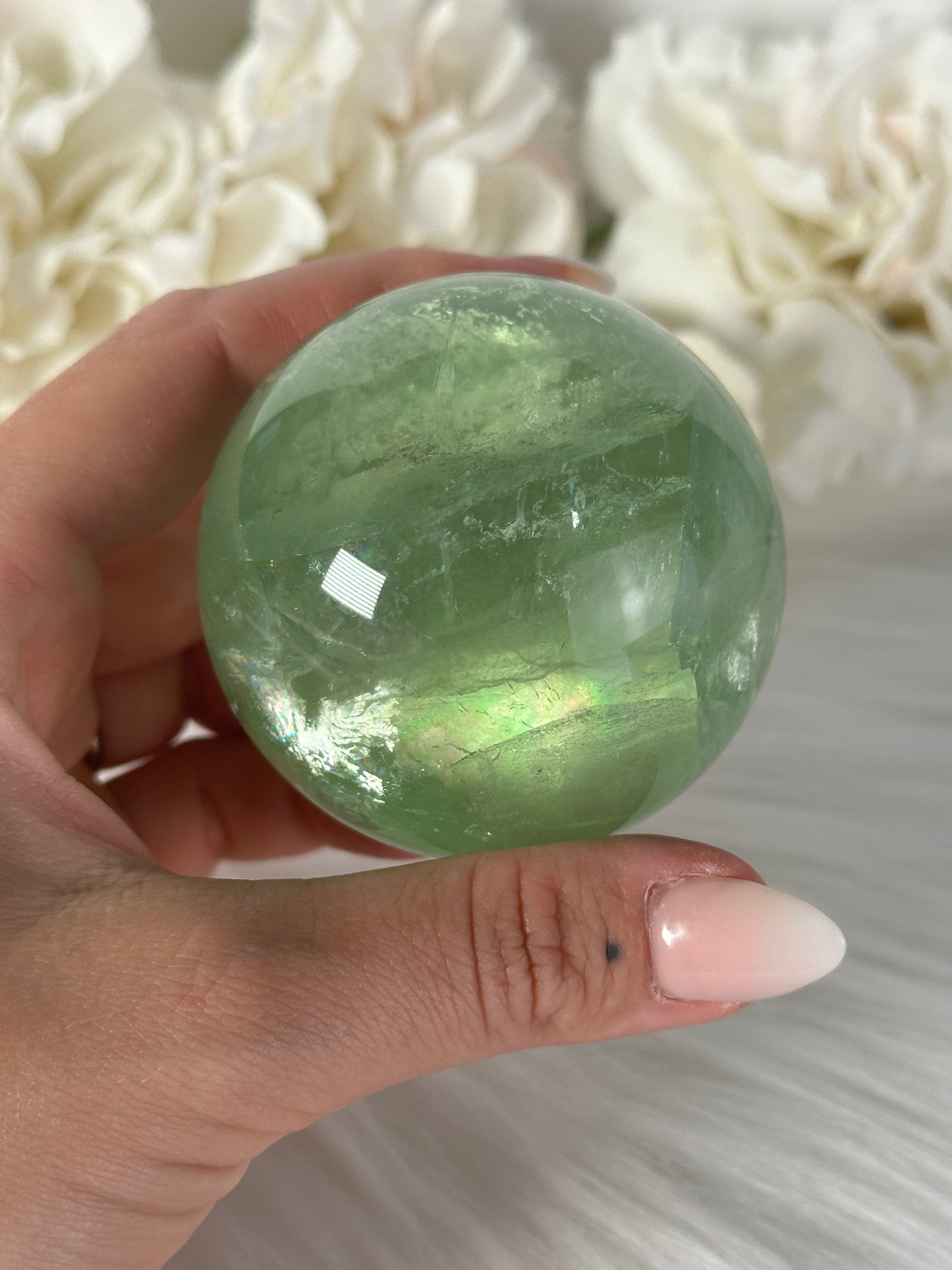 Grüne Fluorit Kugel LC49