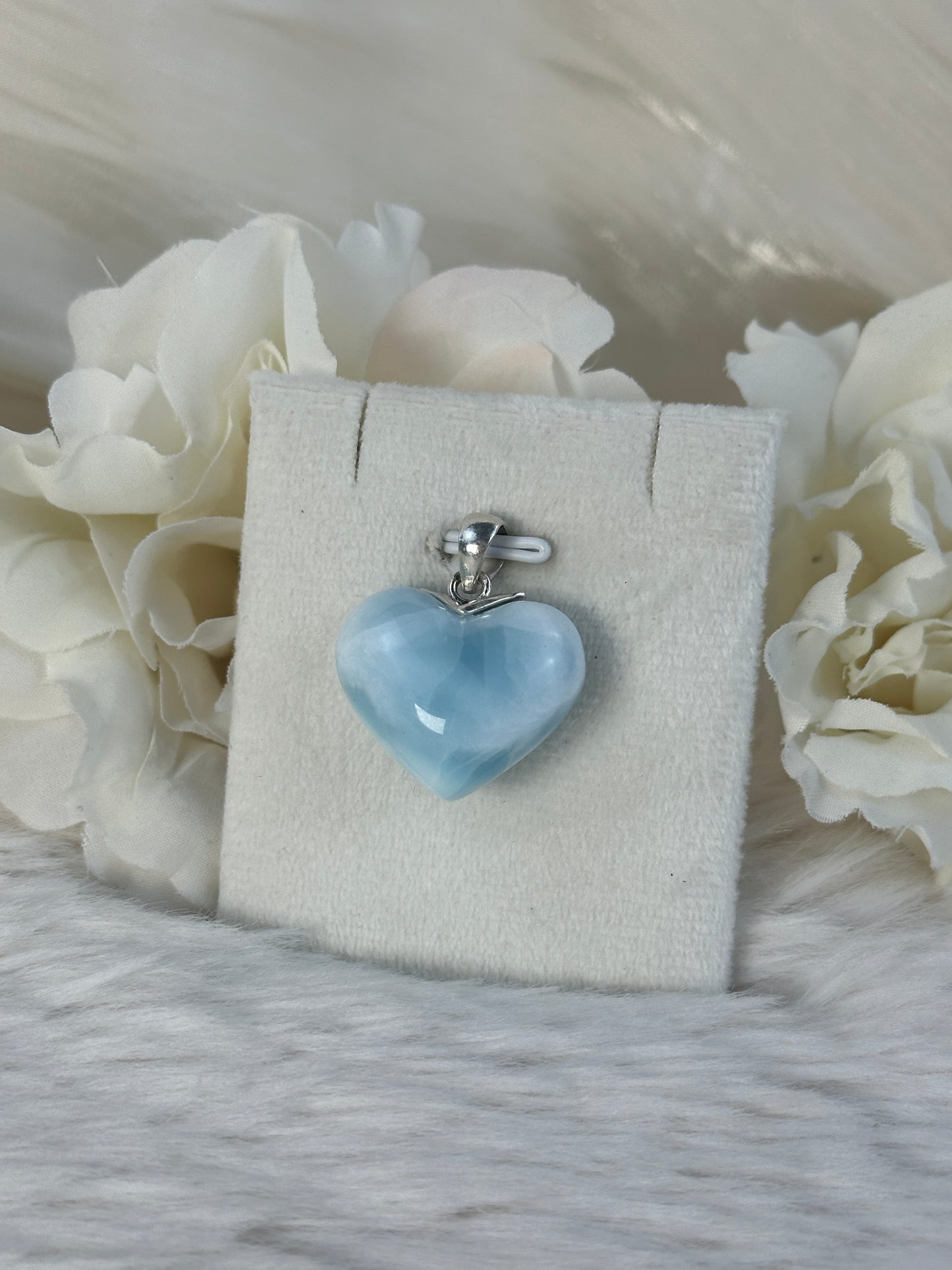B Ware 925 Silber Larimar Herz NV65