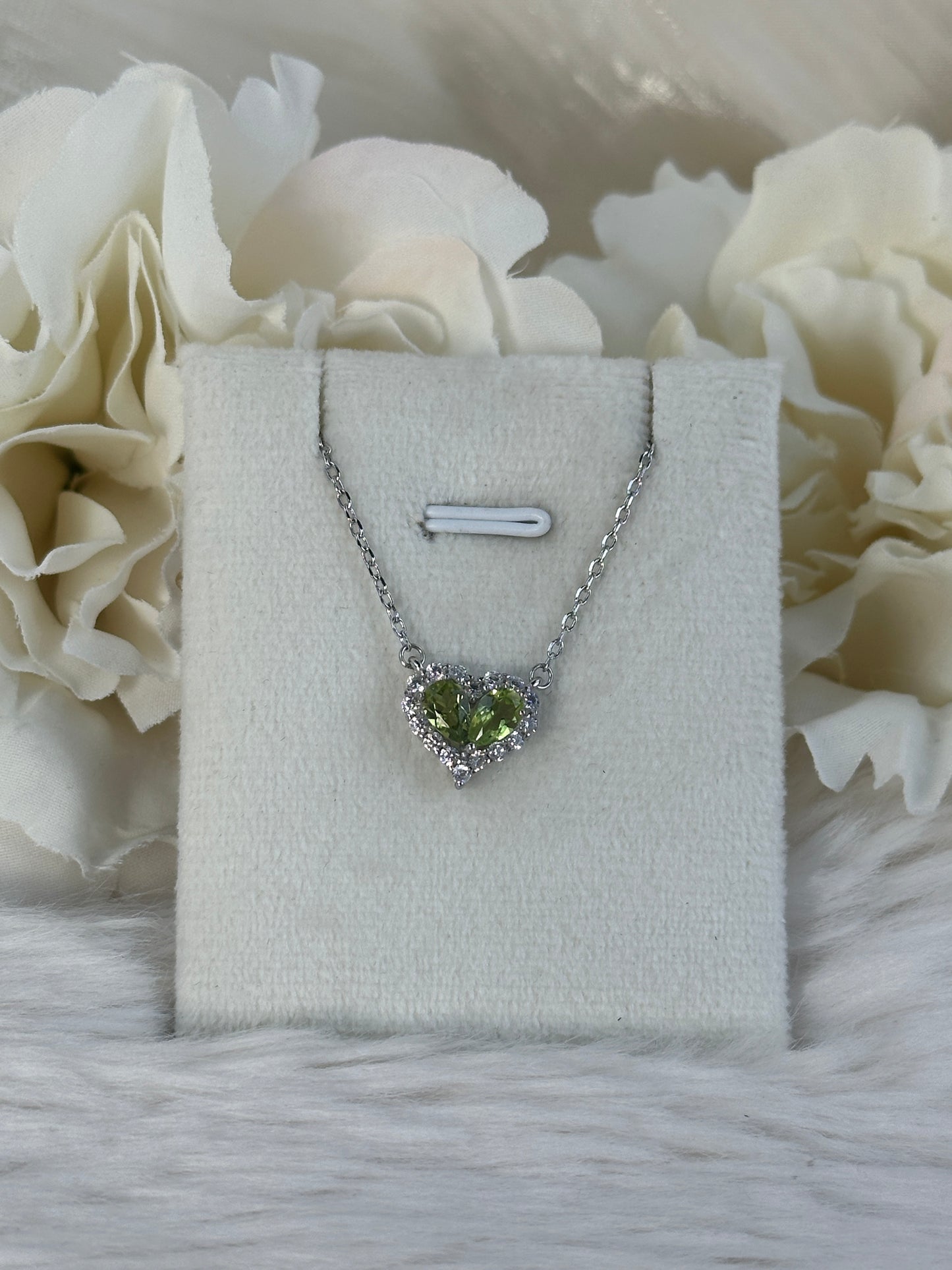 925 Silber Kette Peridot RX48