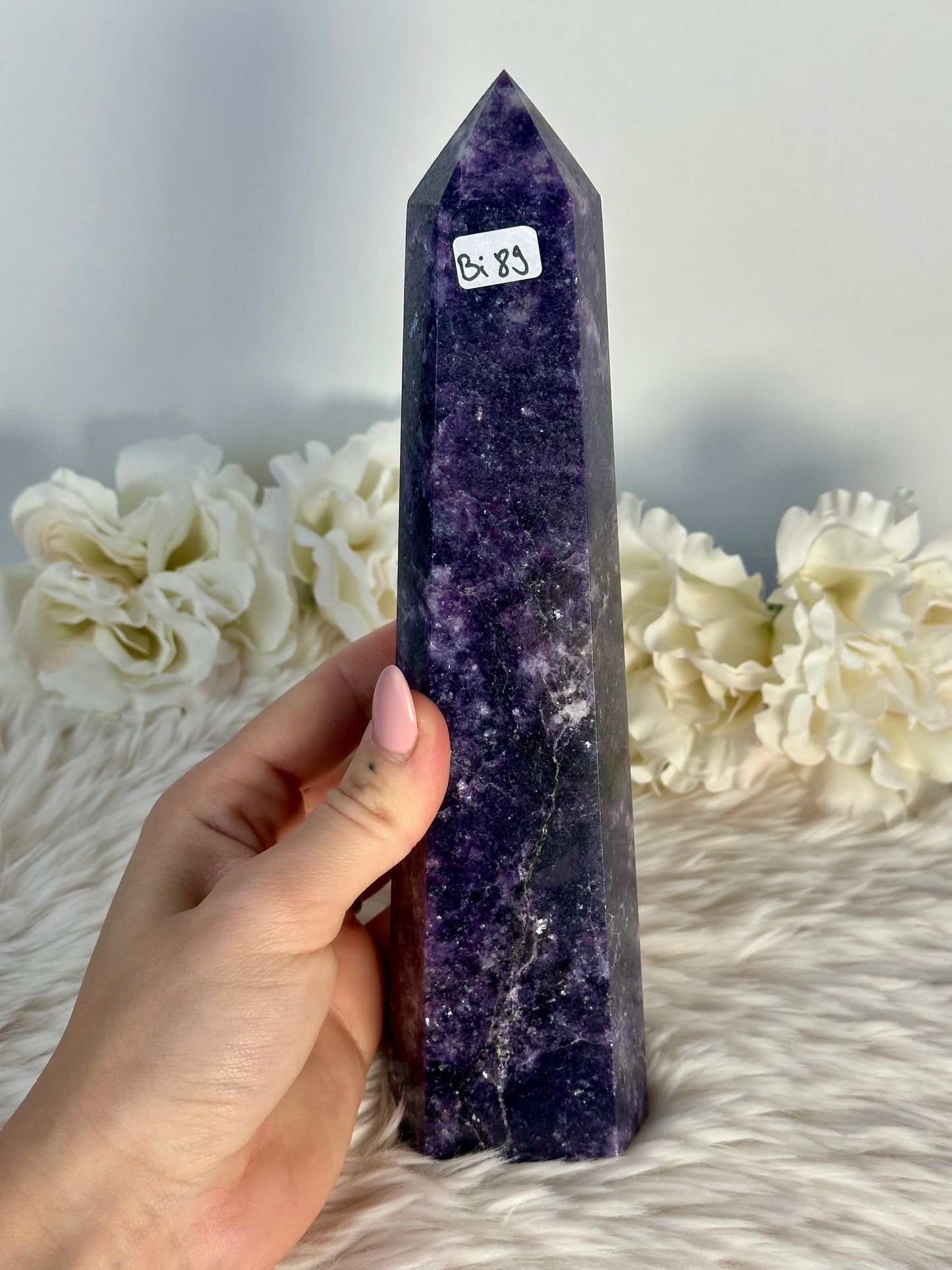 XL Lepidolith Turm Bi89