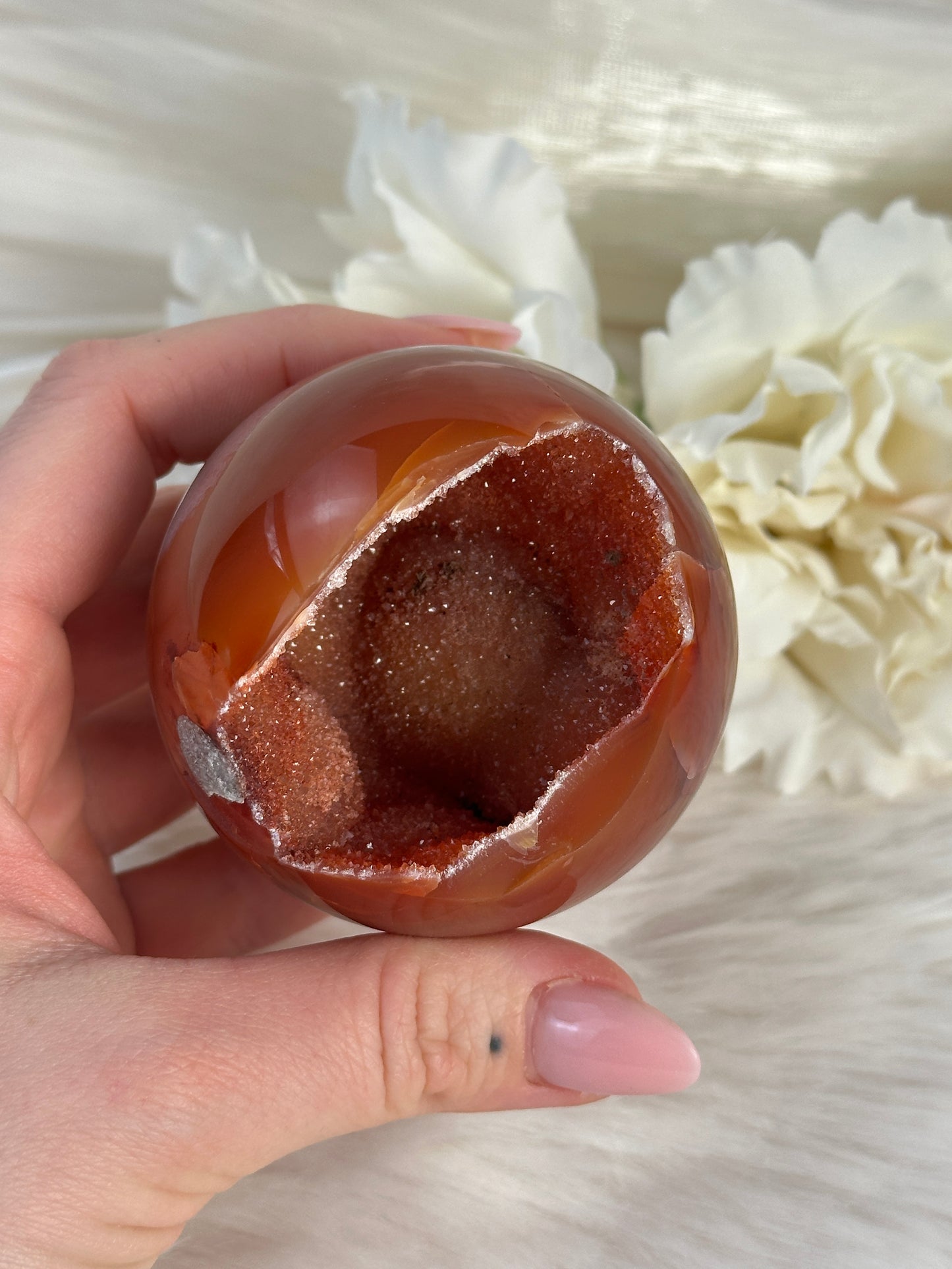 Druzy Karneol Kugel M68,6