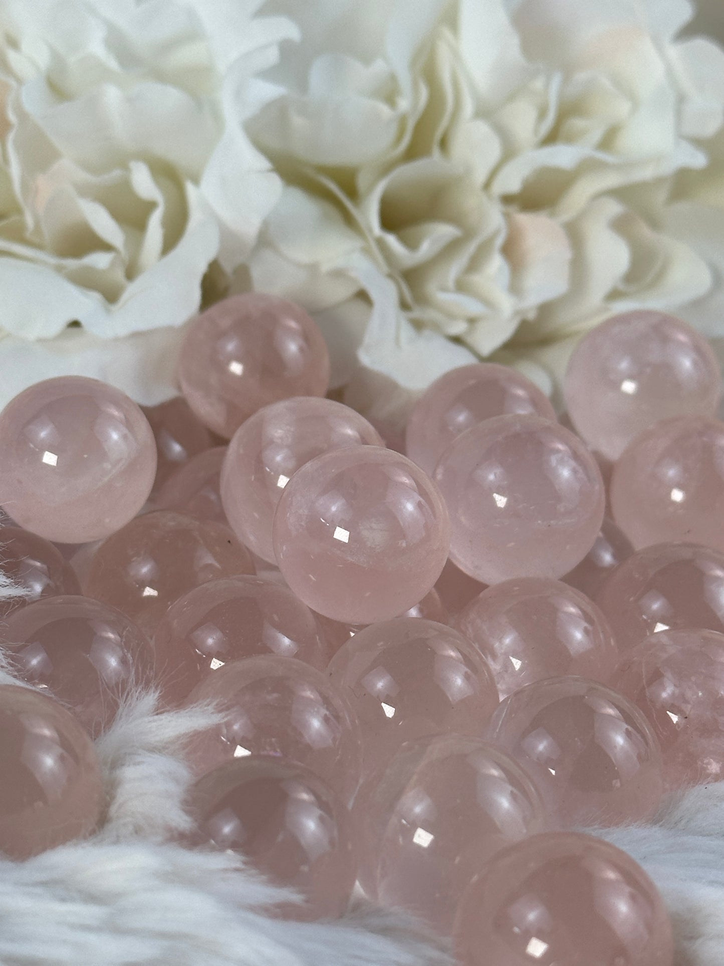 Mini Rosenquarz Kugel KR5