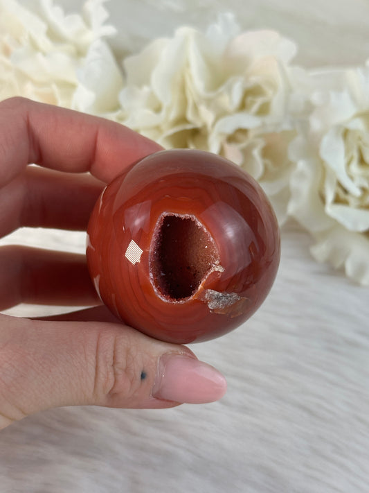 B Ware Druzy Karneol Kugel V40