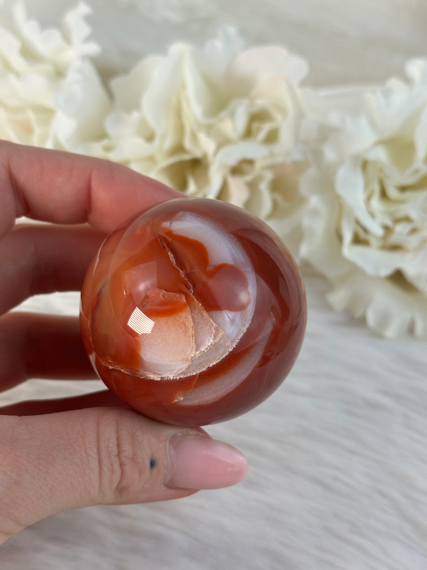 B Ware Druzy Karneol Kugel V40