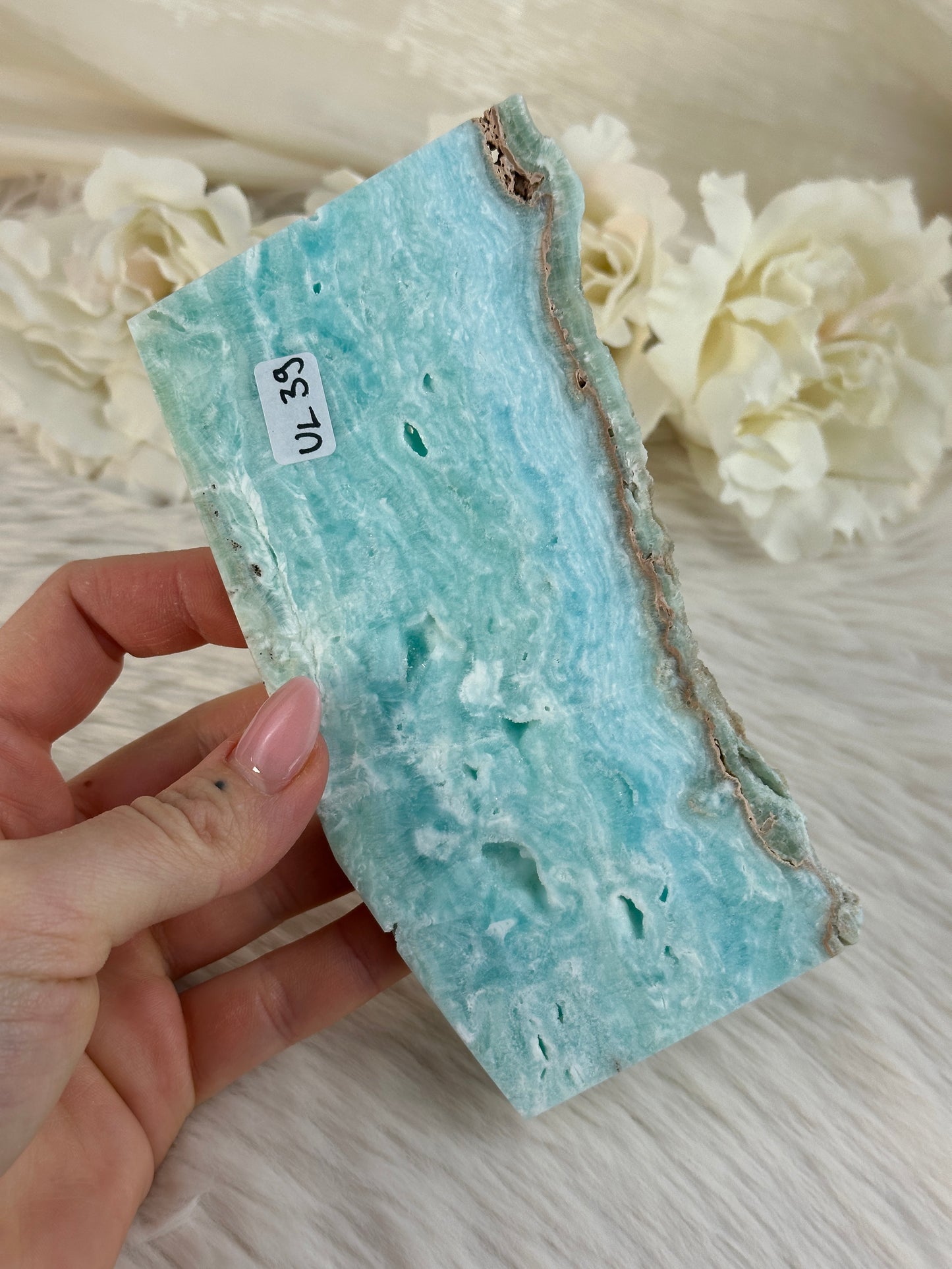 Blaue Calcit Platte UL39