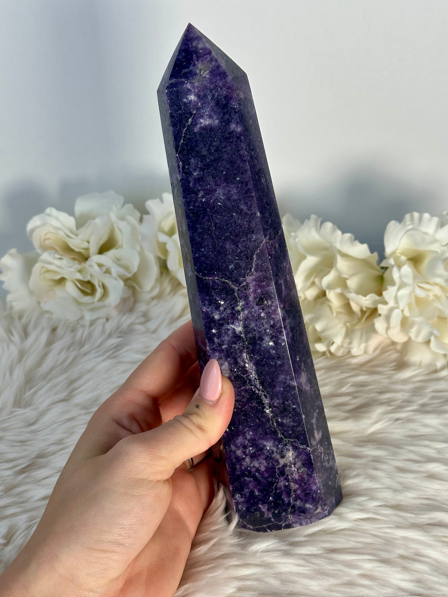 XL Lepidolith Turm Bi89