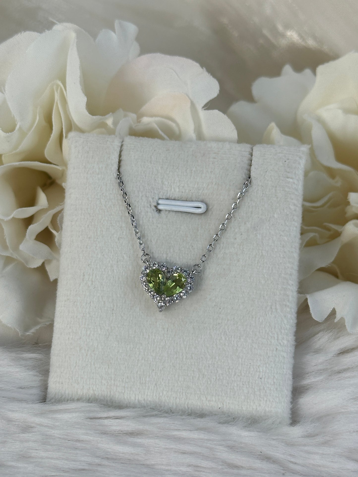 925 Silber Kette Peridot RX48
