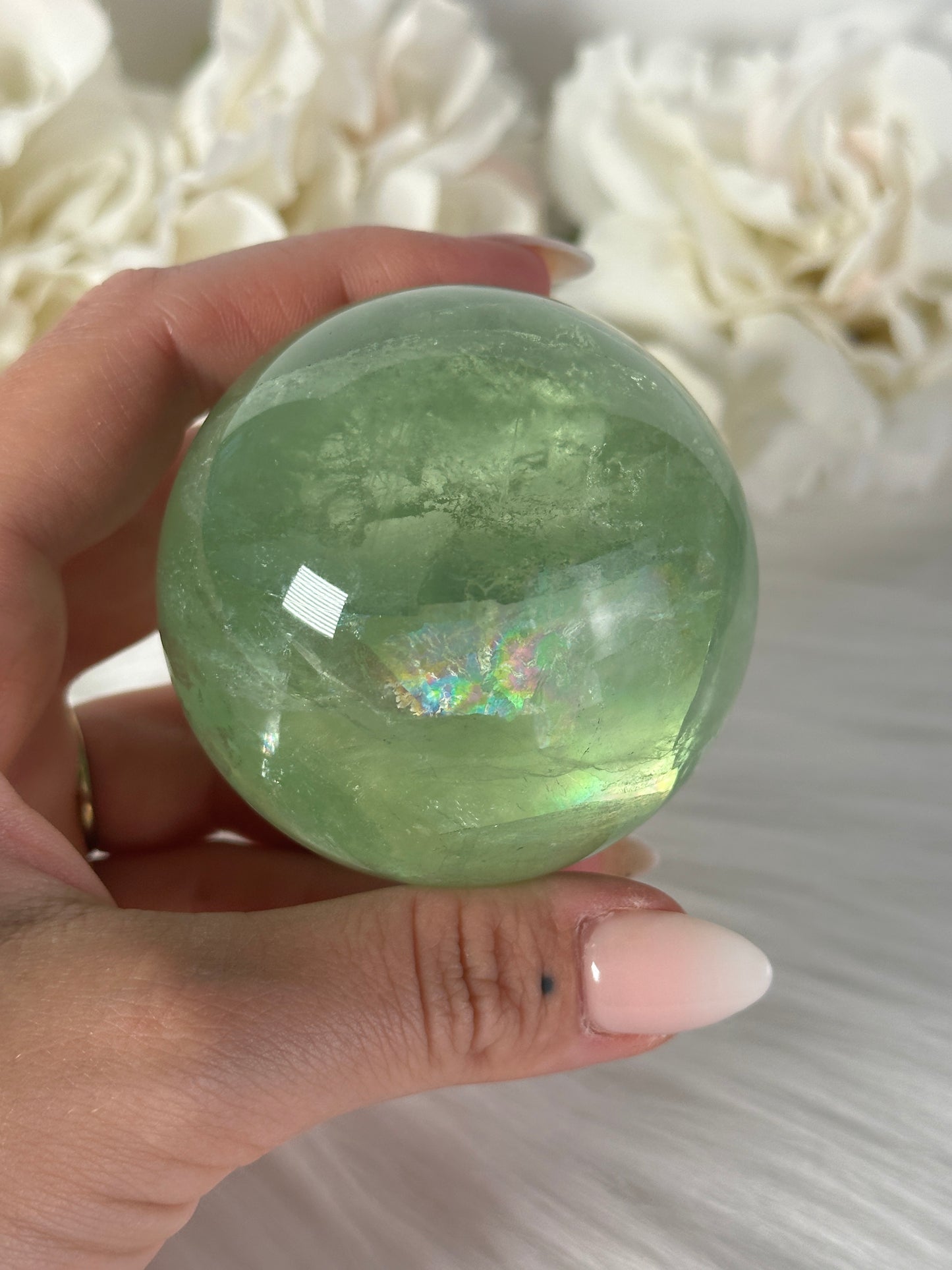 Grüne Fluorit Kugel LC49