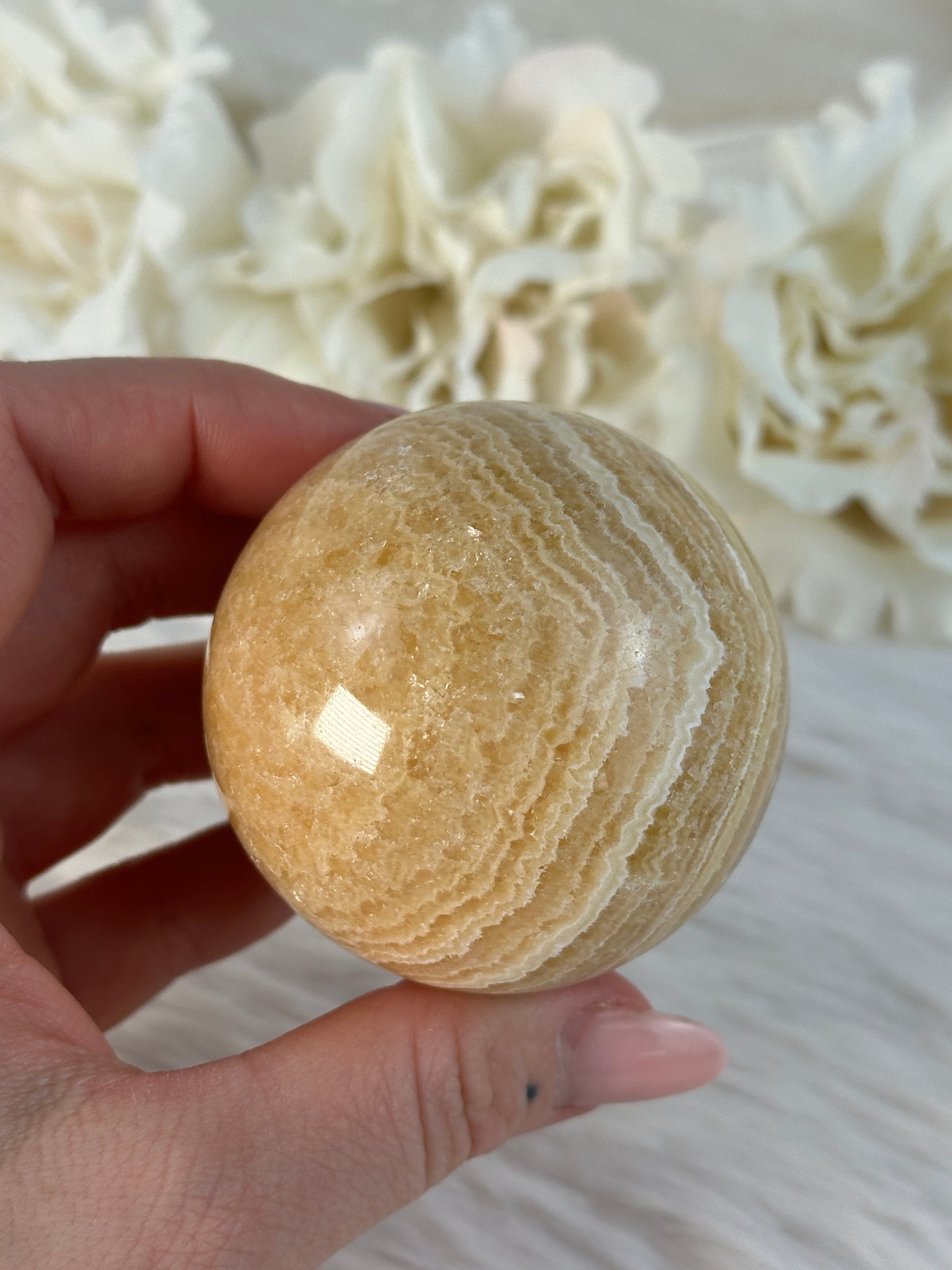 Orangencalcit Kugel KP38