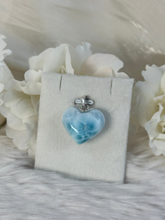 B Ware 925 Silber Larimar Herz NV65