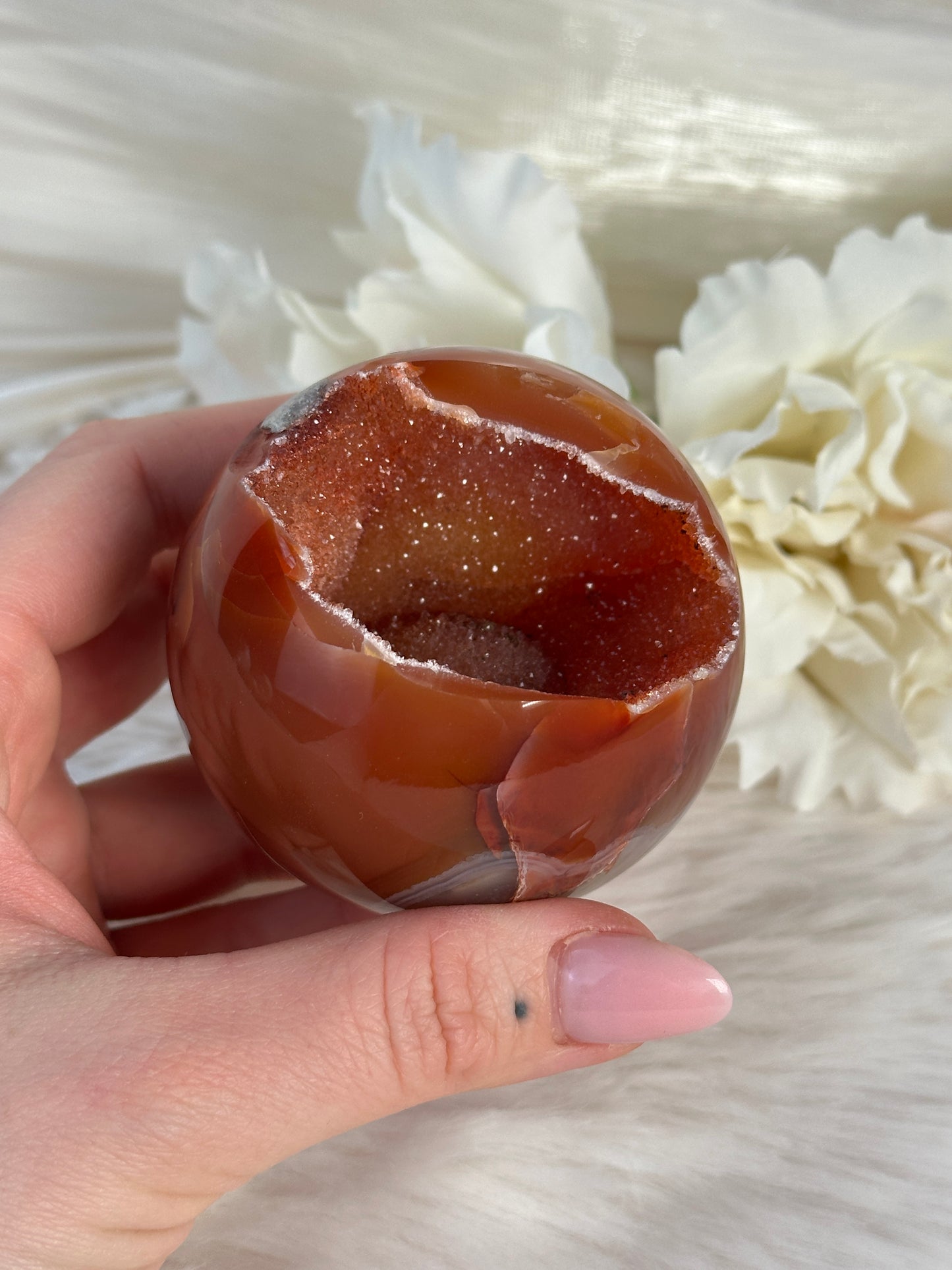 Druzy Karneol Kugel M68,6