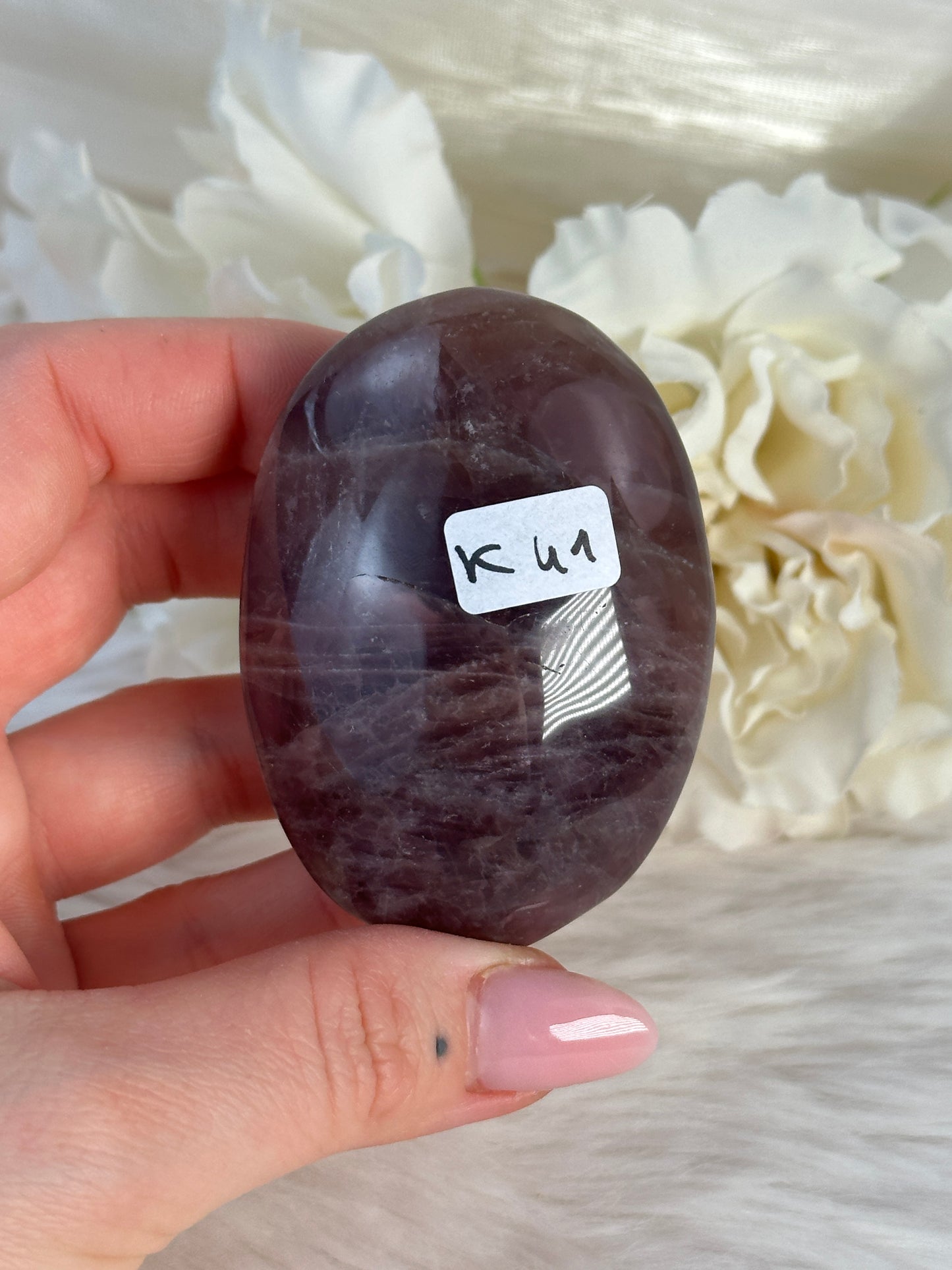 HQ Lavendel Rosenquarz Handstein K41