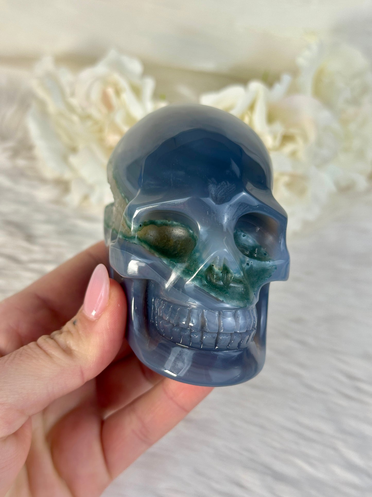 Druzy Achat Totenkopf ÄY78