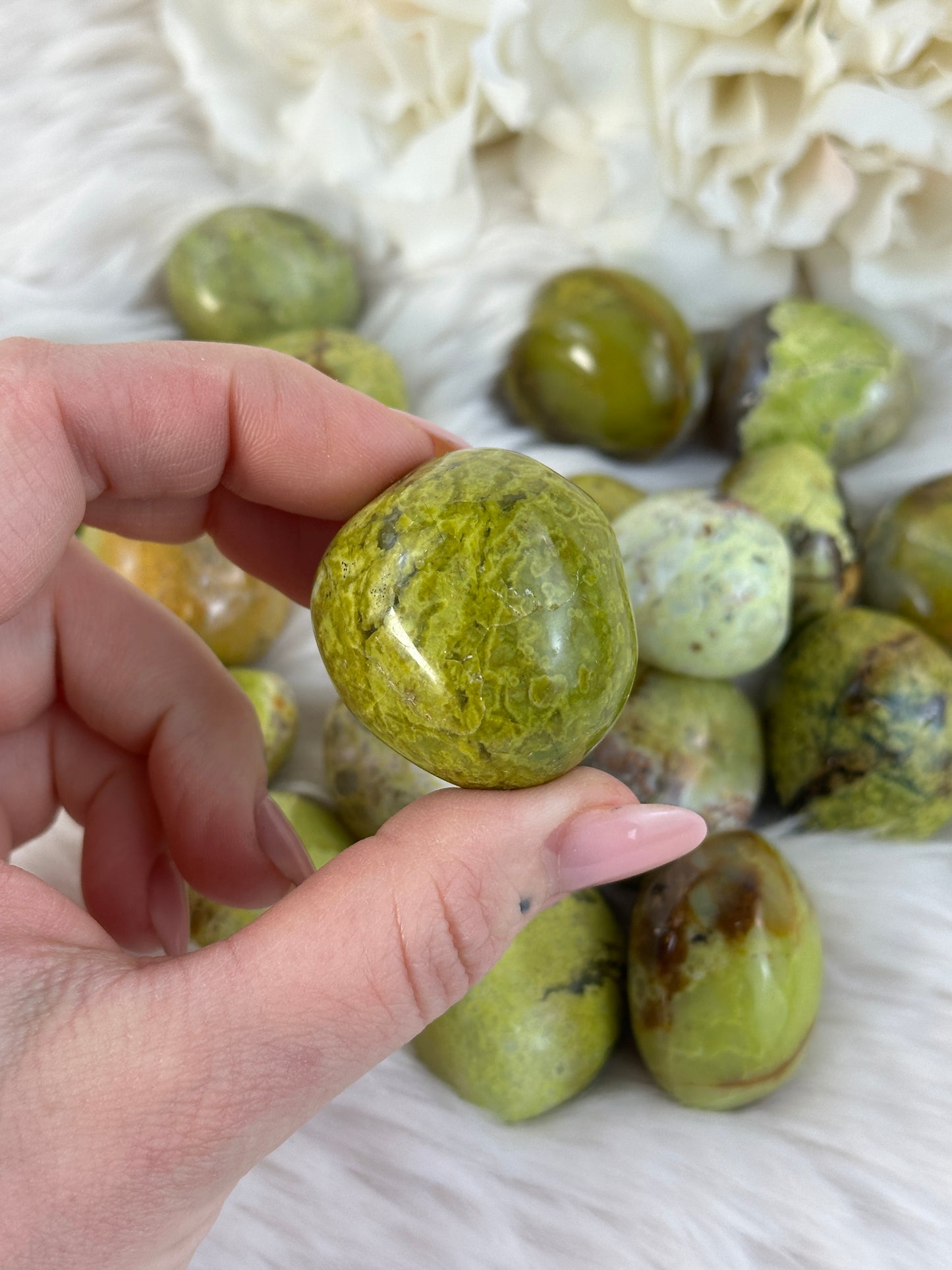 Grüner Opal Trommelstein VC3,5