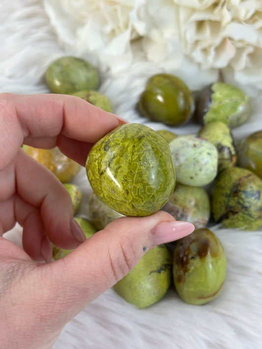 Grüner Opal Trommelstein VC3,5