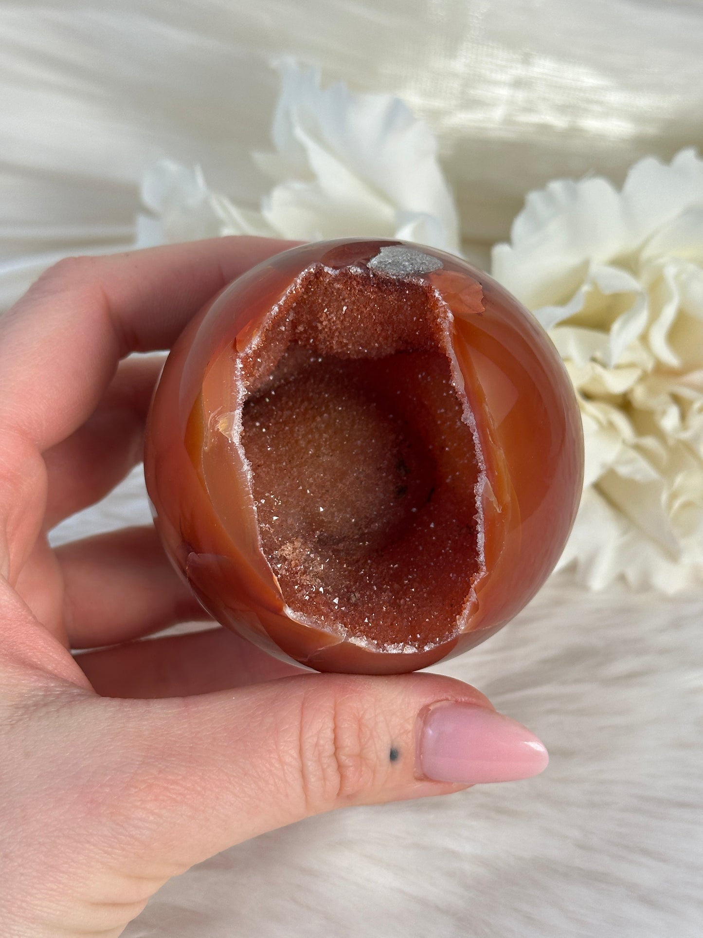 Druzy Karneol Kugel M68,6